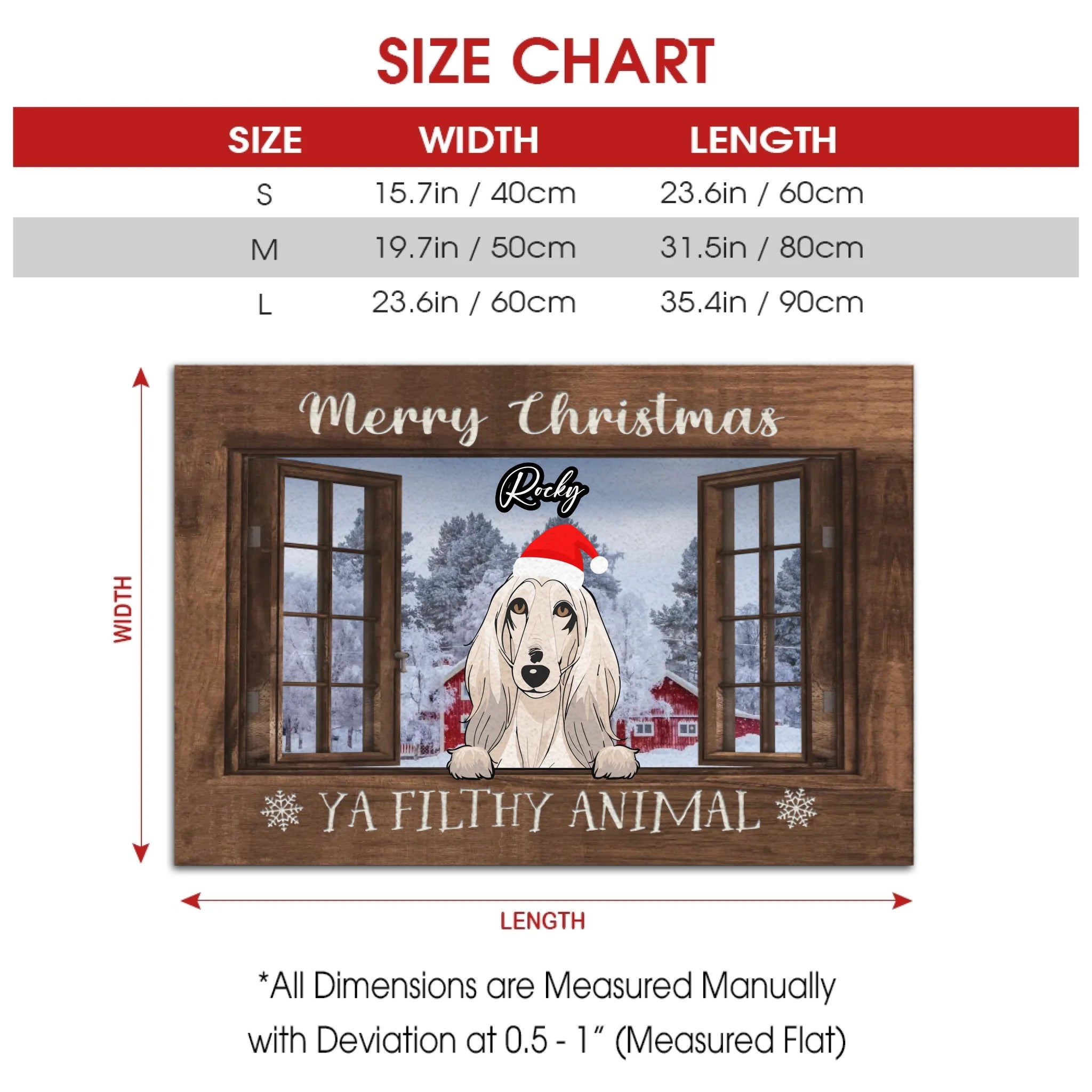 Merry Christmas Custom Dog & Cat Doormat | Personalized Pet Name Holiday Mat – 89Prints
