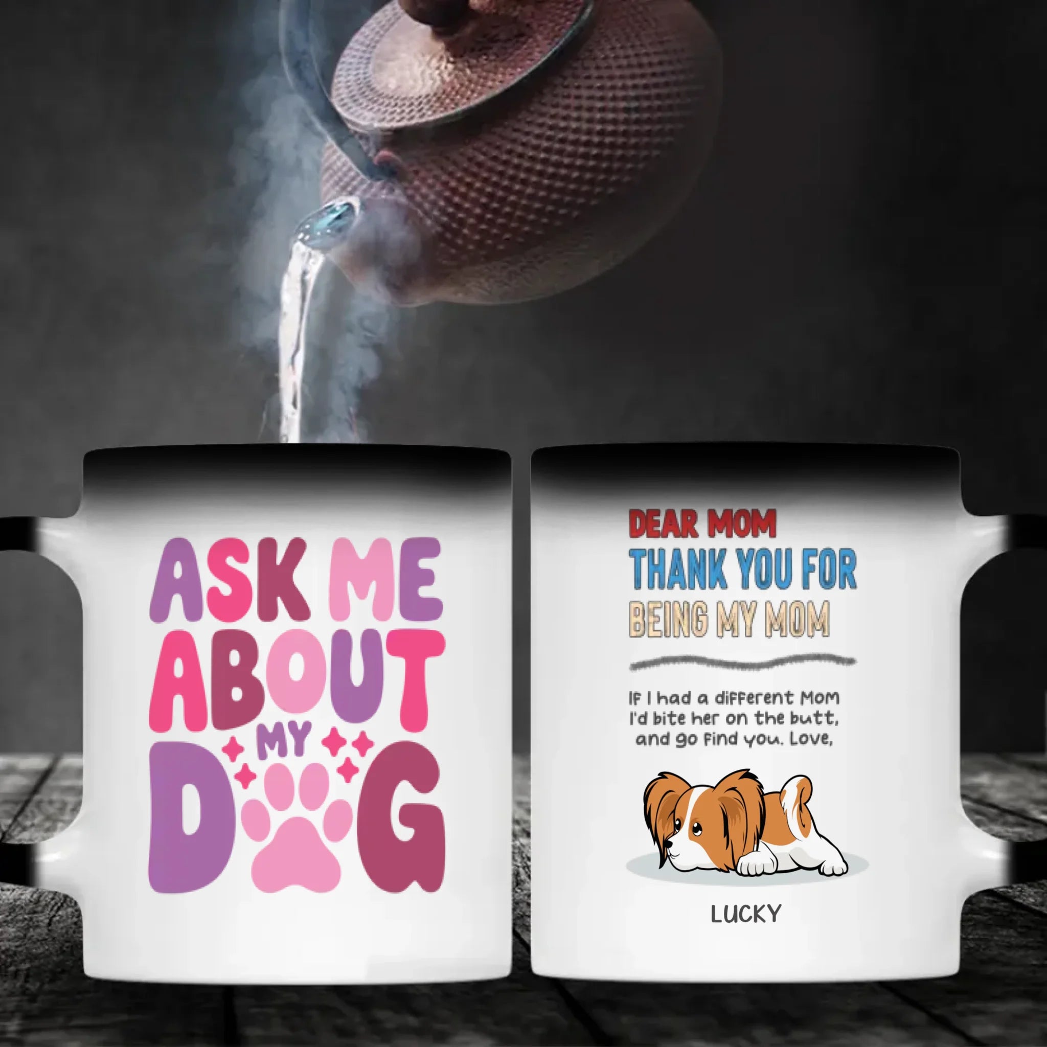 Personalized Dog Mug – Thank You for Being My Mom –89Prints