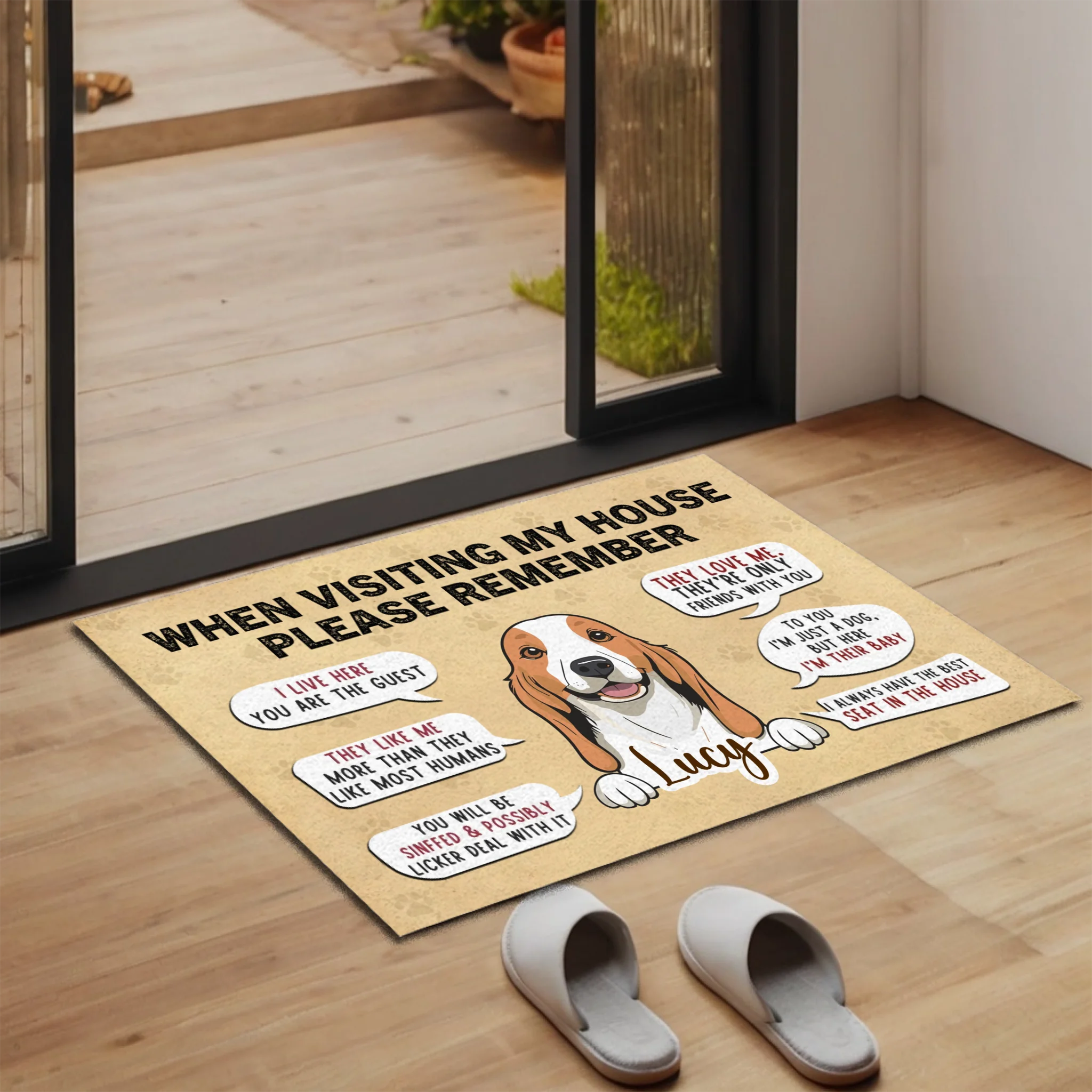 Sassy Dog Doormat – “When Visiting My House” Funny Personalized Mat - 89Prints
