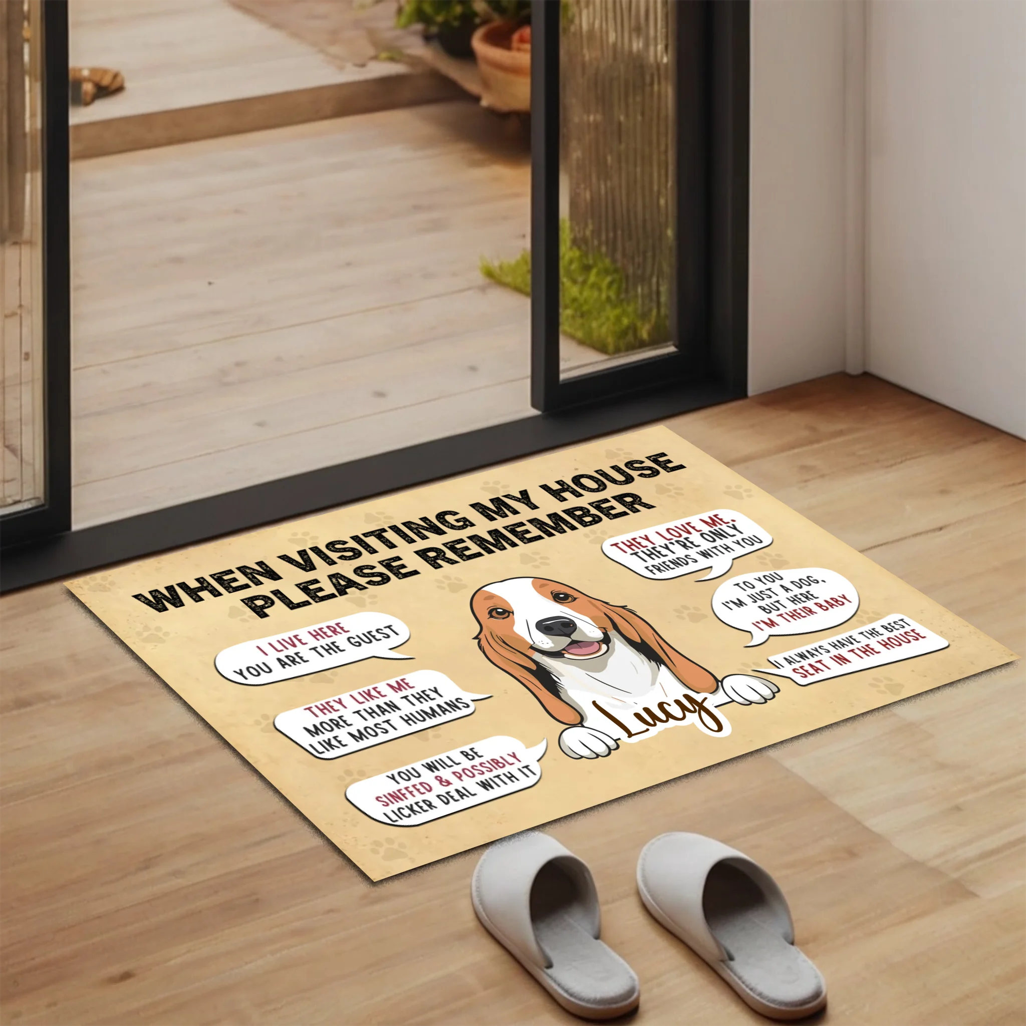 Sassy Dog Doormat – “When Visiting My House” Funny Personalized Mat - 89Prints
