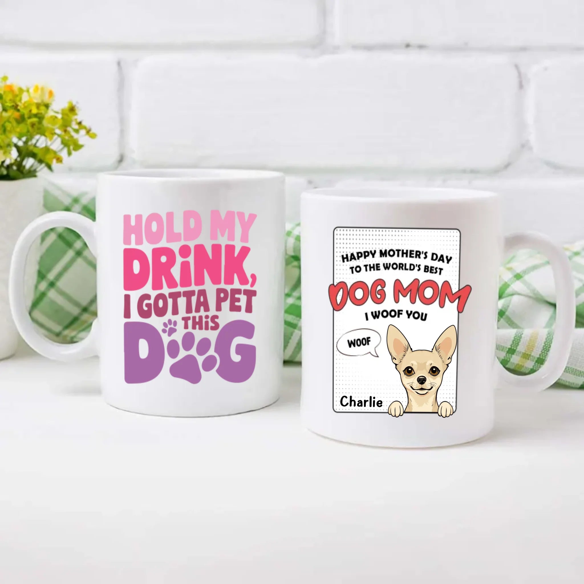 Happy Mother’s Day from the Dog – Funny Personalized Dog Mom Mug – Custom Pet Gift – 89Prints