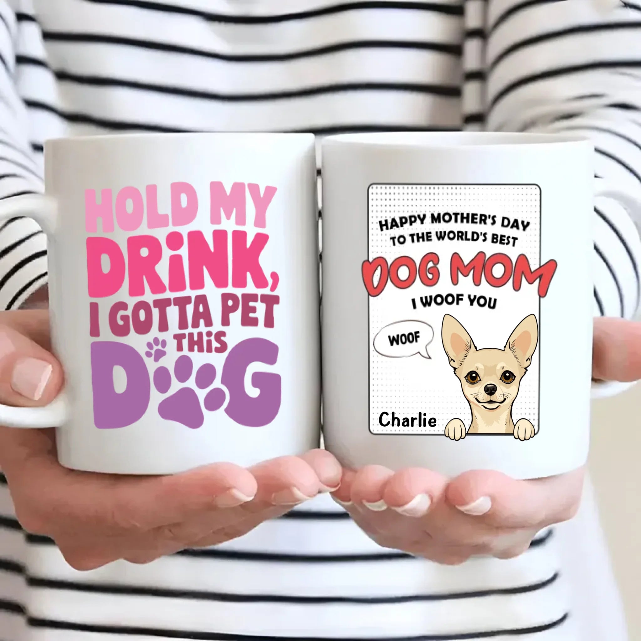 Happy Mother’s Day from the Dog – Funny Personalized Dog Mom Mug – Custom Pet Gift – 89Prints