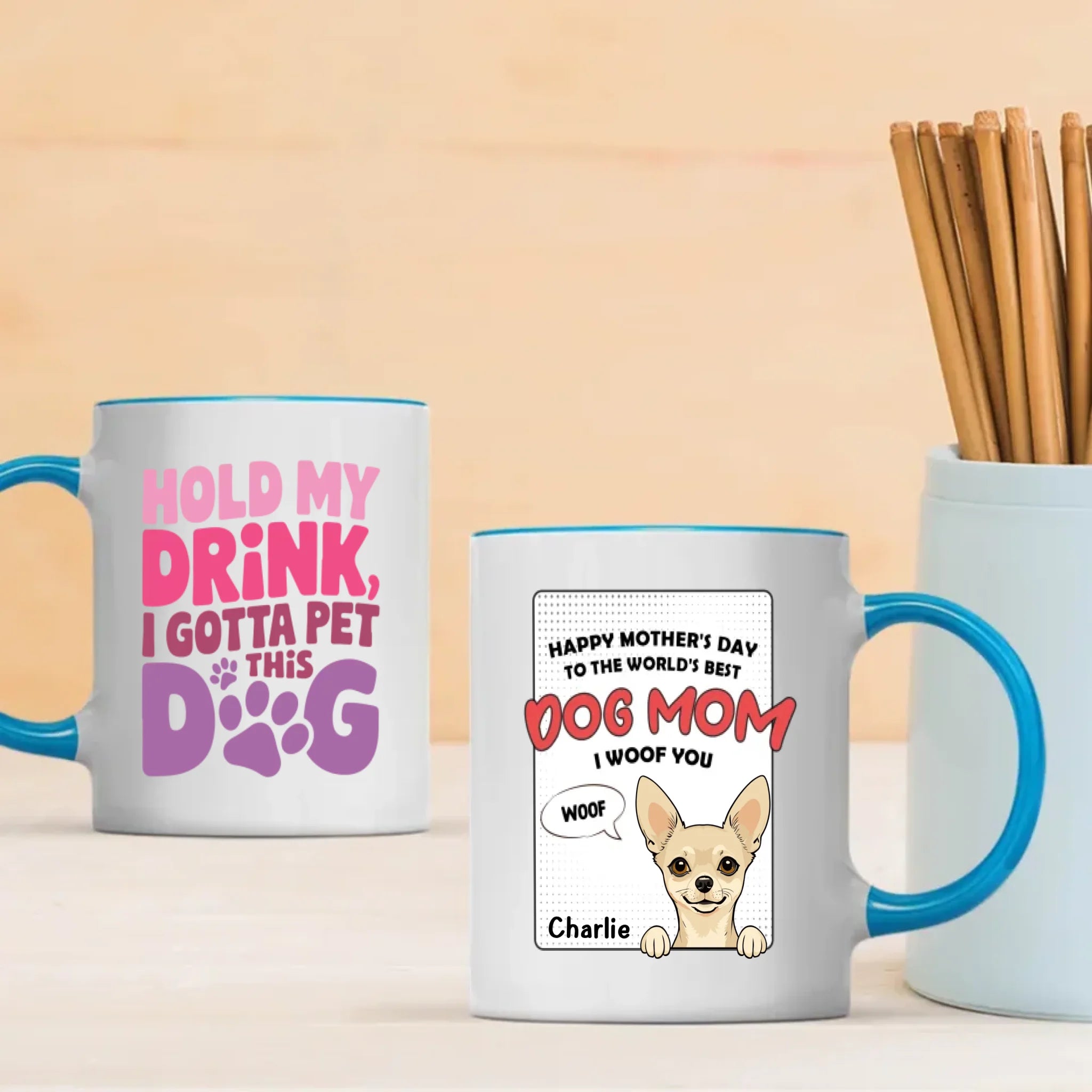 Happy Mother’s Day from the Dog – Funny Personalized Dog Mom Mug – Custom Pet Gift – 89Prints