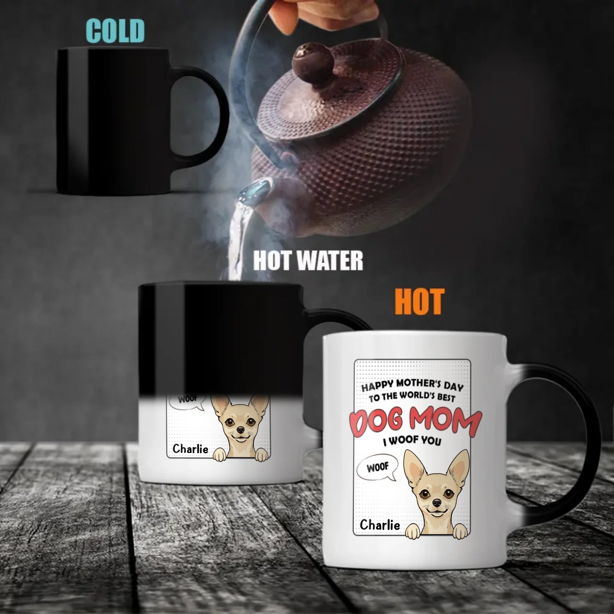 Happy Mother’s Day from the Dog – Funny Personalized Dog Mom Mug – Custom Pet Gift – 89Prints