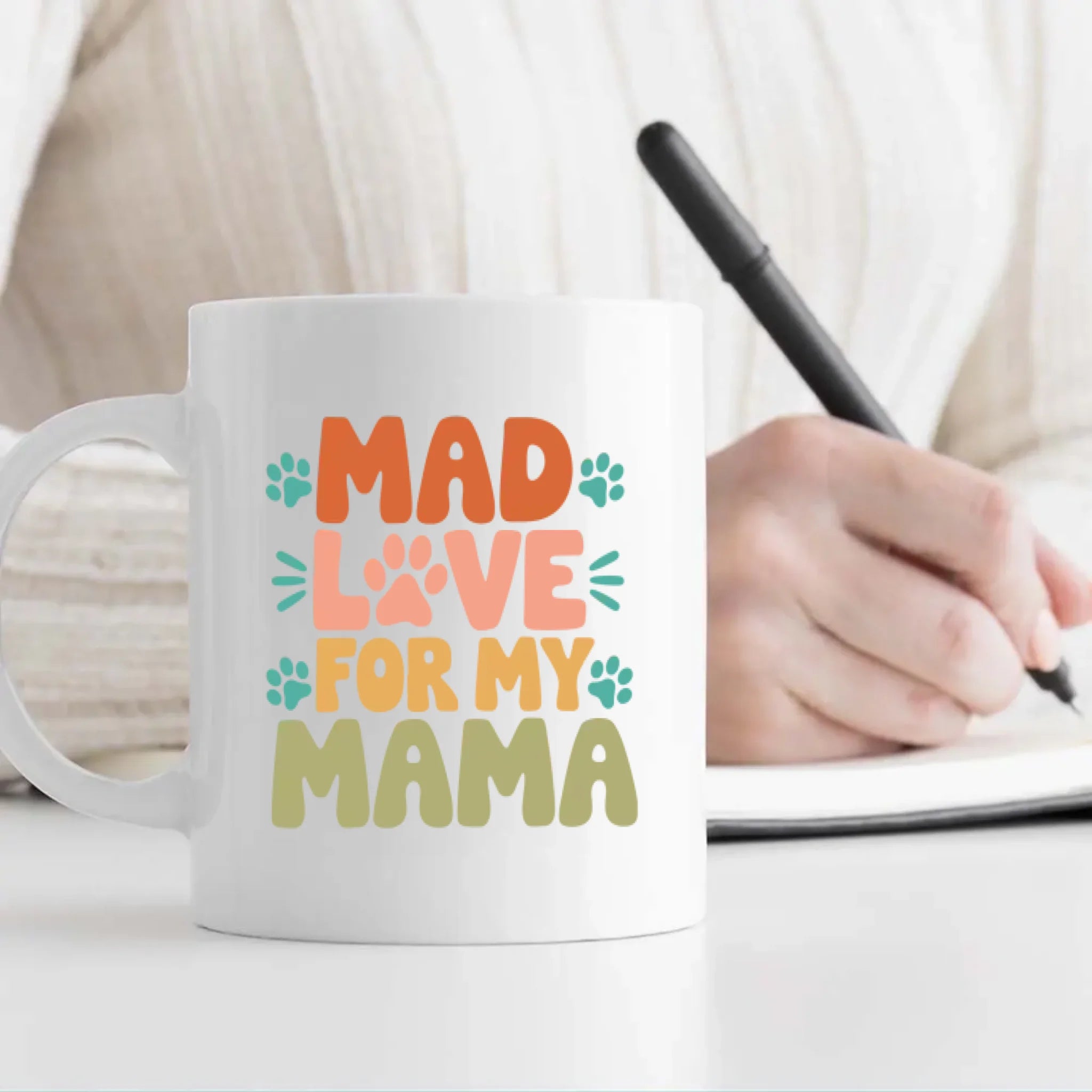 Mad Love for My Mama – Personalized Dog Mom Mug – Cute Pet Gift – 89Prints