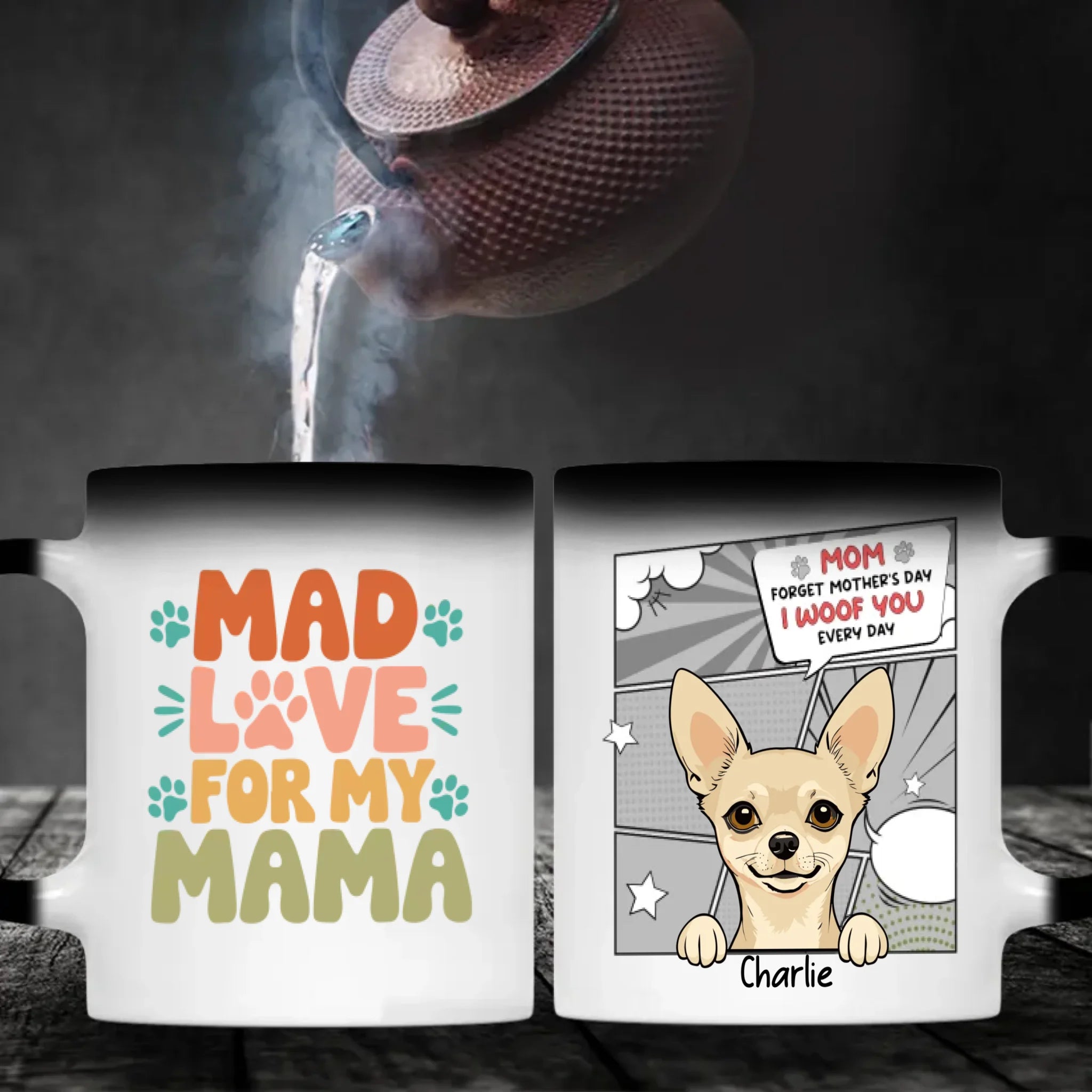 Mad Love for My Mama – Personalized Dog Mom Mug – Cute Pet Gift – 89Prints