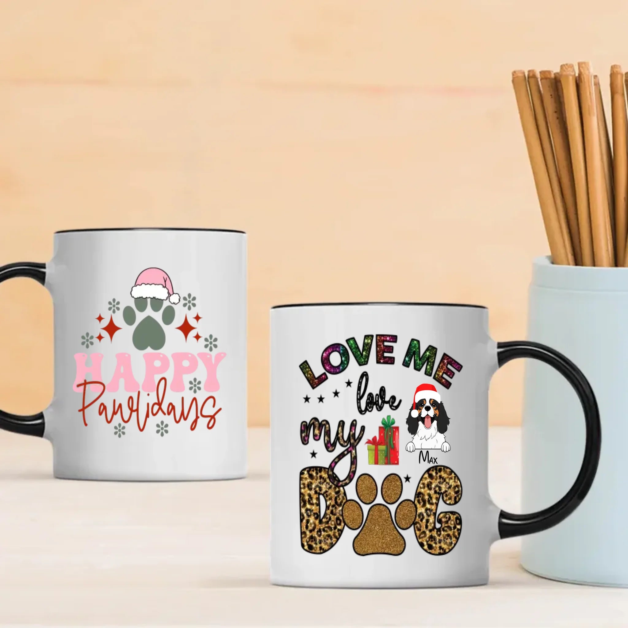 Personalized Dog Mug – Cute Holiday Gift for Dog Lovers – 89Prints