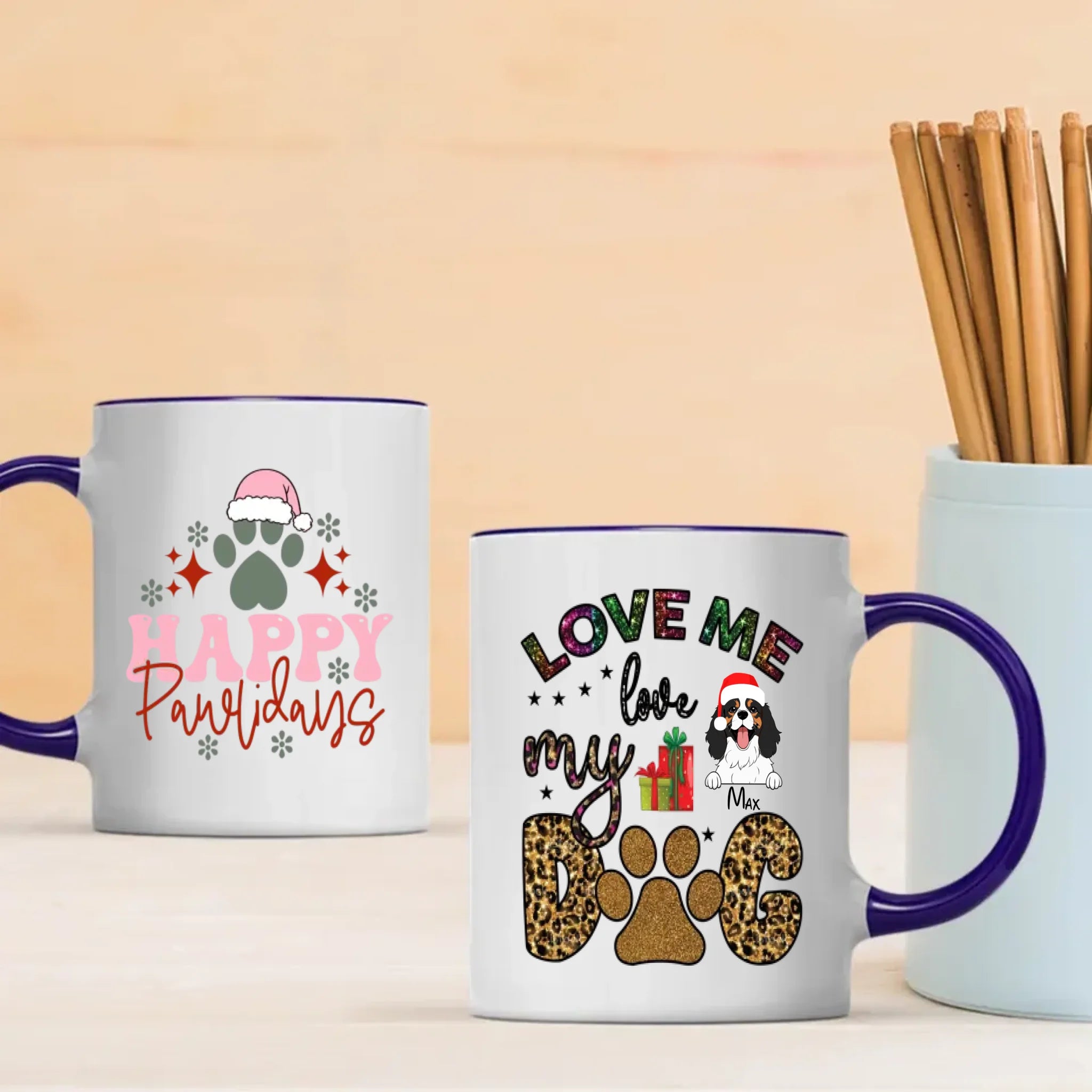 Personalized Dog Mug – Cute Holiday Gift for Dog Lovers – 89Prints