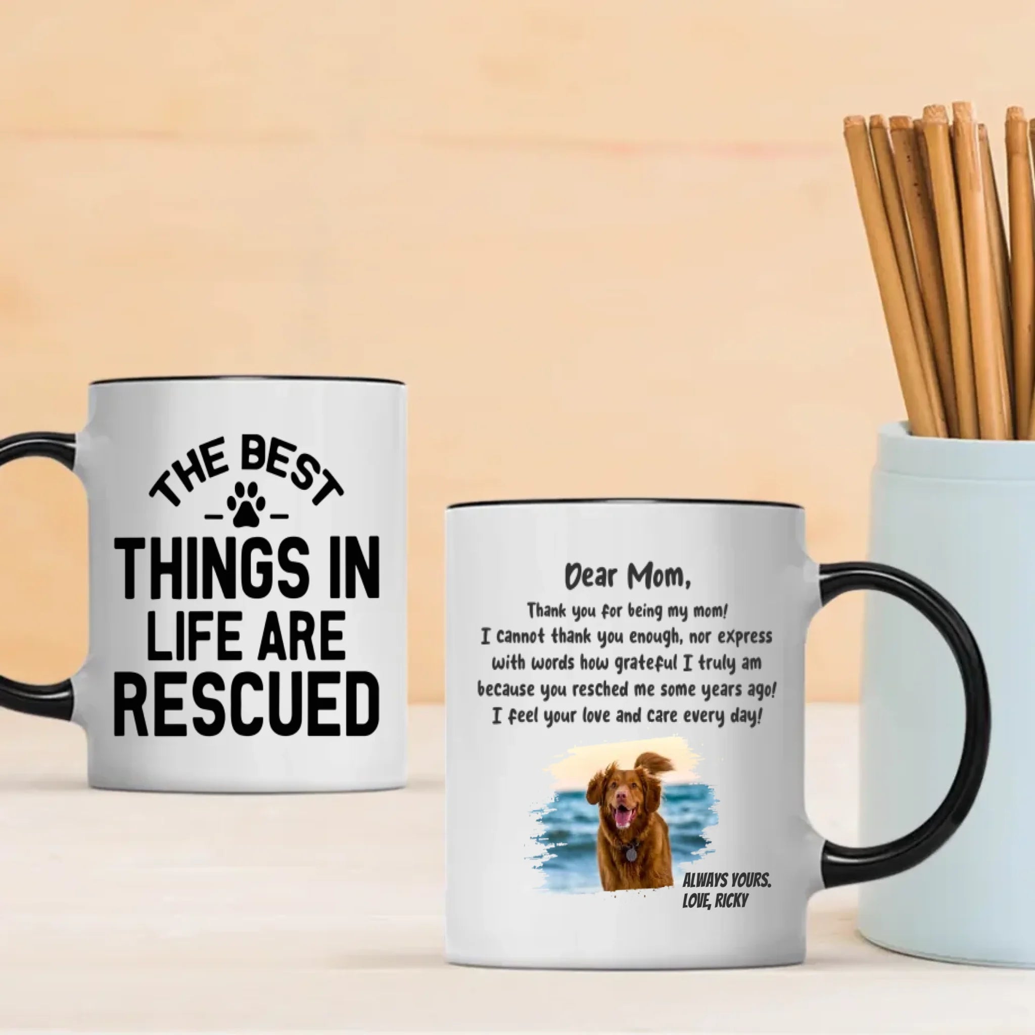 Funny Custom Dog Mug – Start Your Day with a Wag - 89Prints