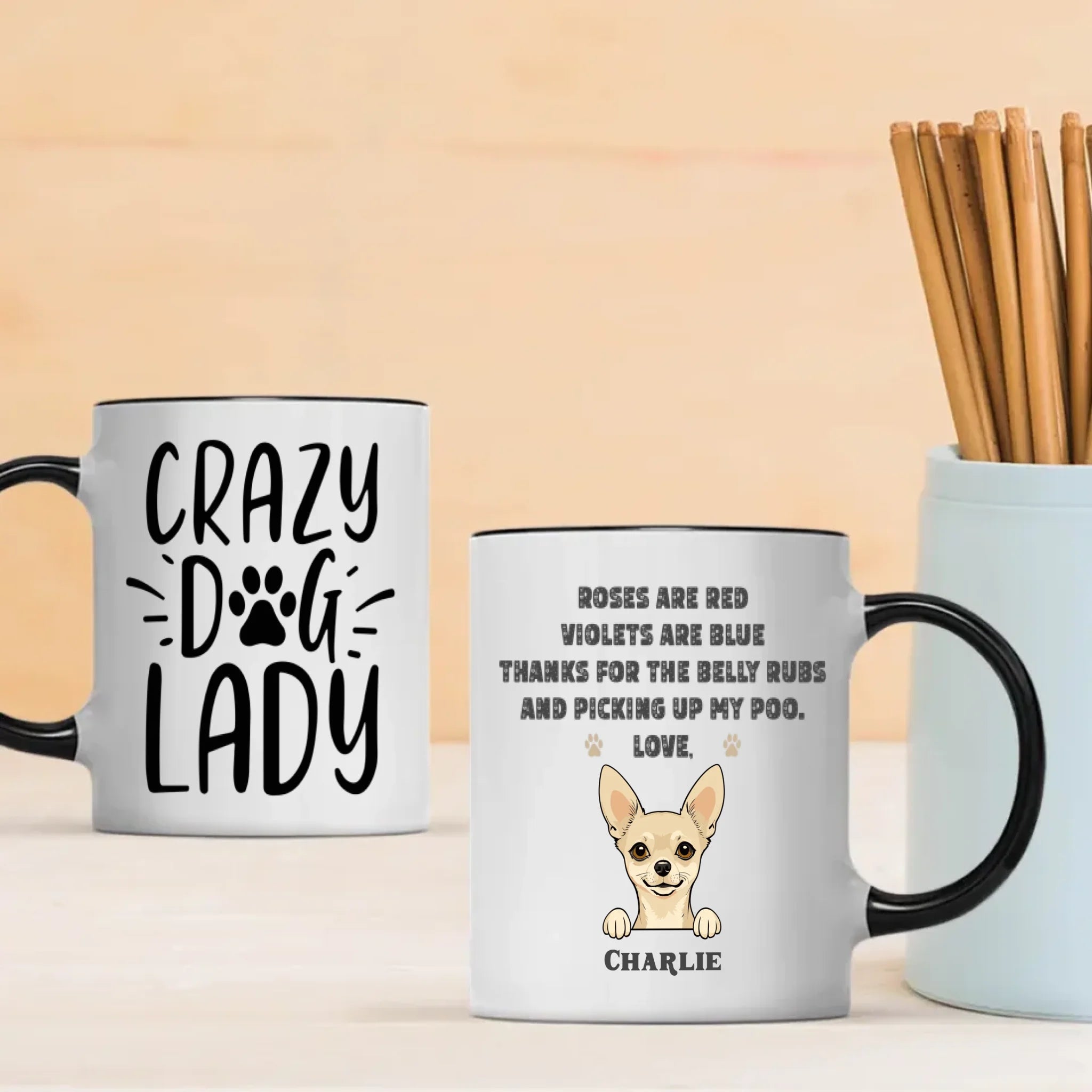Minimalist Custom Dog Mug – Simple, Elegant Pet Lover Gift | 89Prints