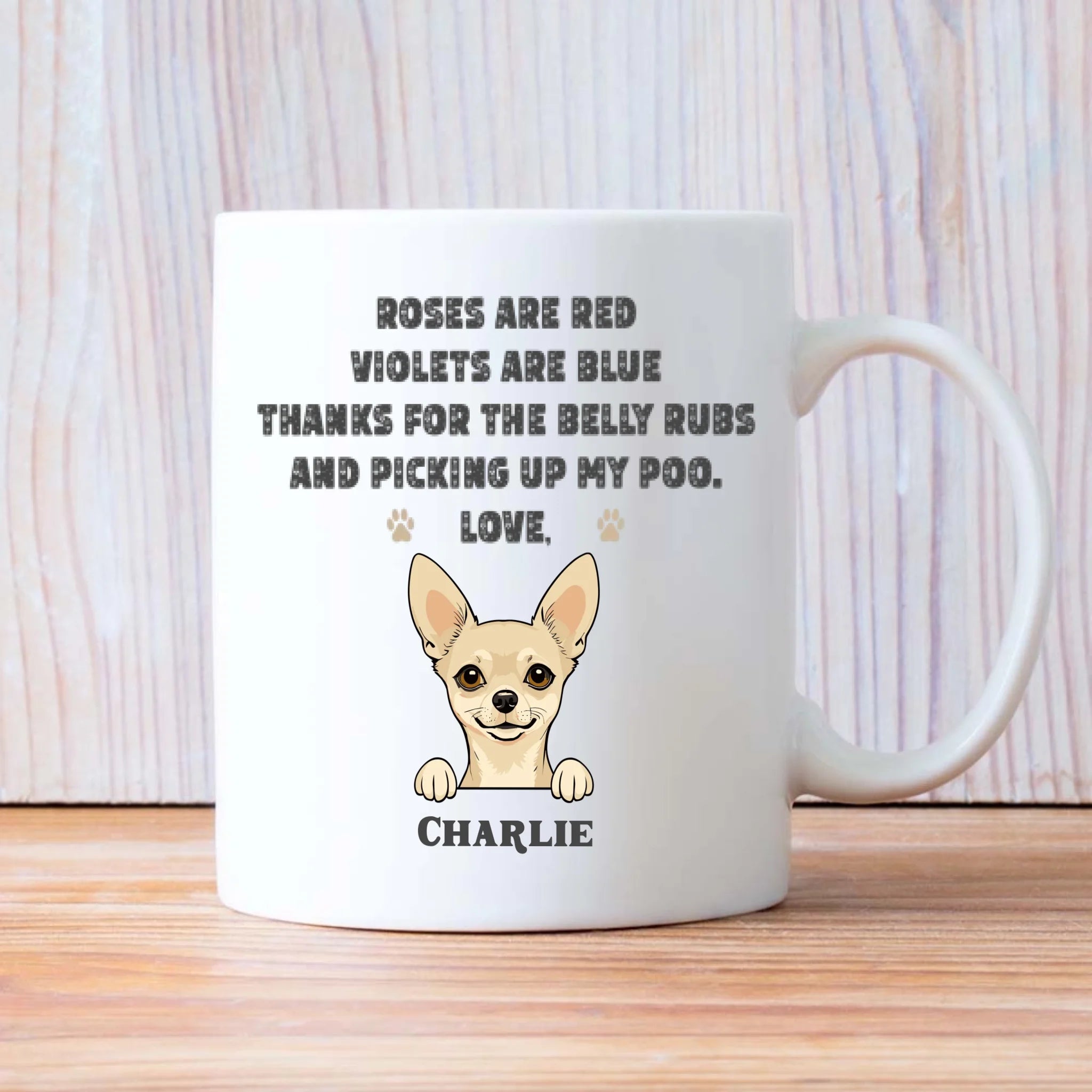 Minimalist Custom Dog Mug – Simple, Elegant Pet Lover Gift | 89Prints