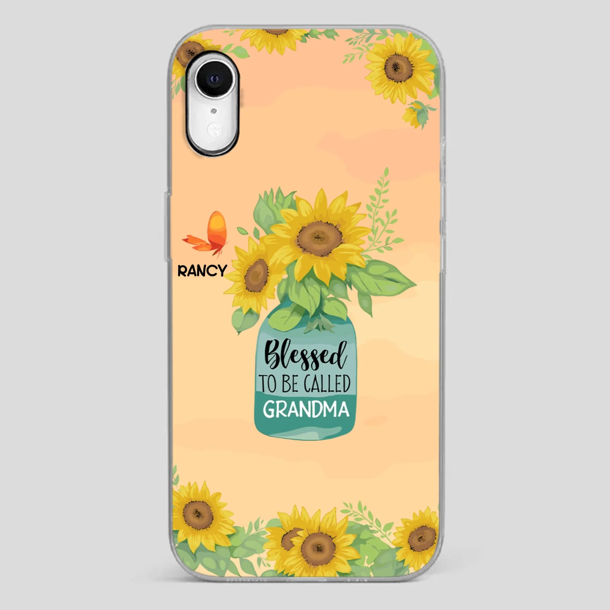 Blessed to Be Called Grandma – Sunflower and Butterfly Phone Case - 89Prints