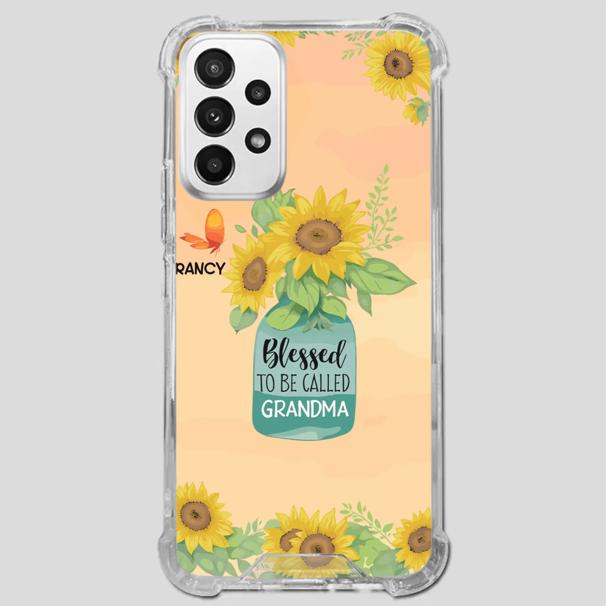 Blessed to Be Called Grandma – Sunflower and Butterfly Phone Case - 89Prints