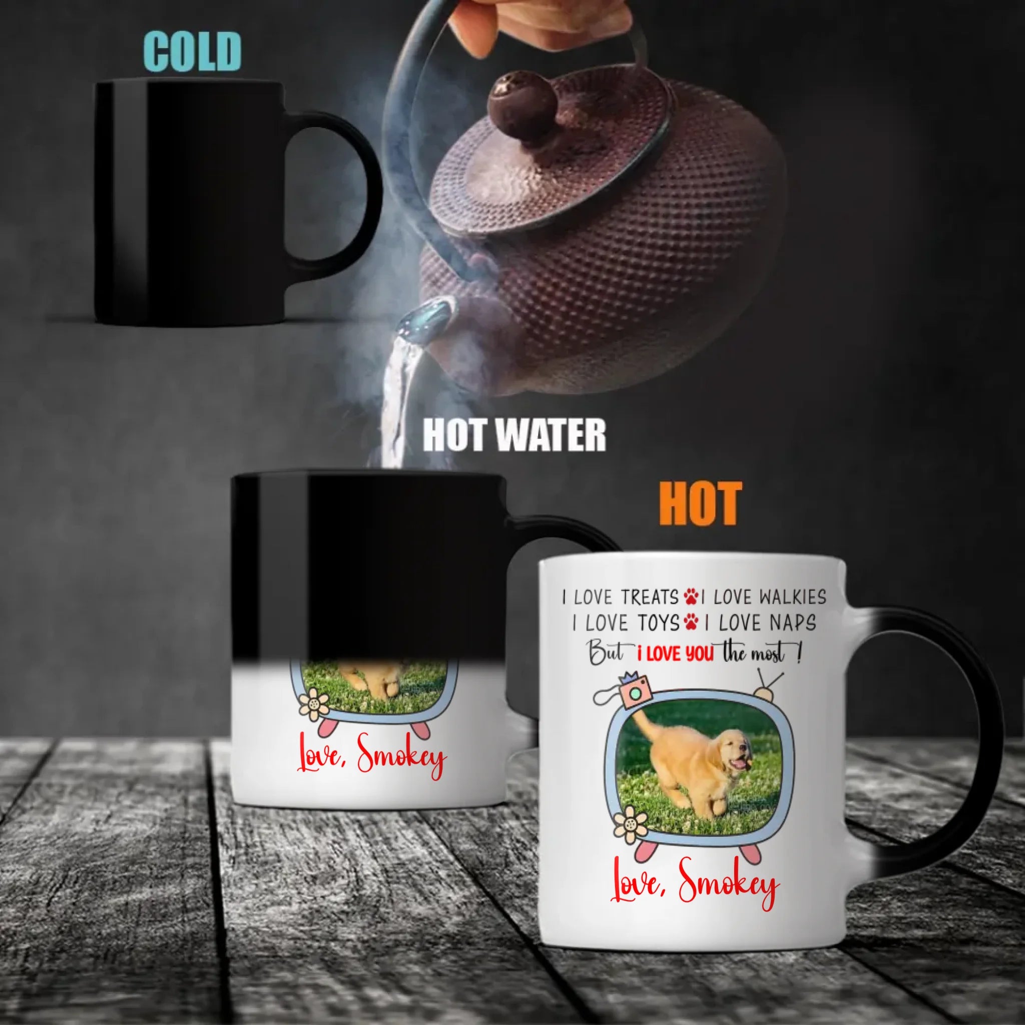 Custom Dog Mug – “I Love You The Most” Quote Cup for Dog Lovers - 89Prints