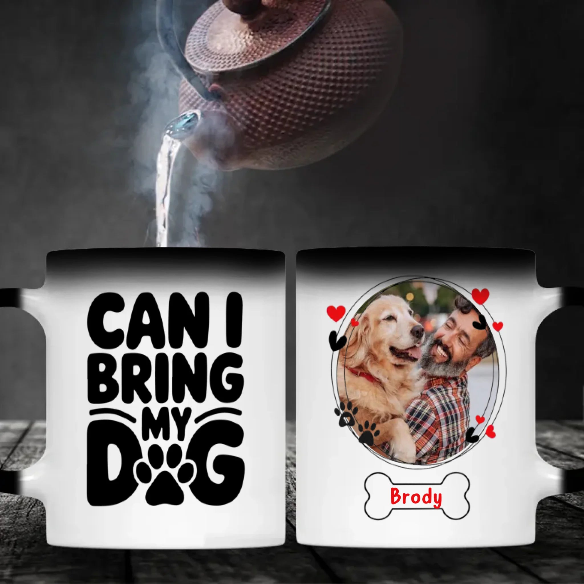 Coffee Cup for Dog Lovers – “Can I Bring Dog?” Personalized Mug – 89Prints
