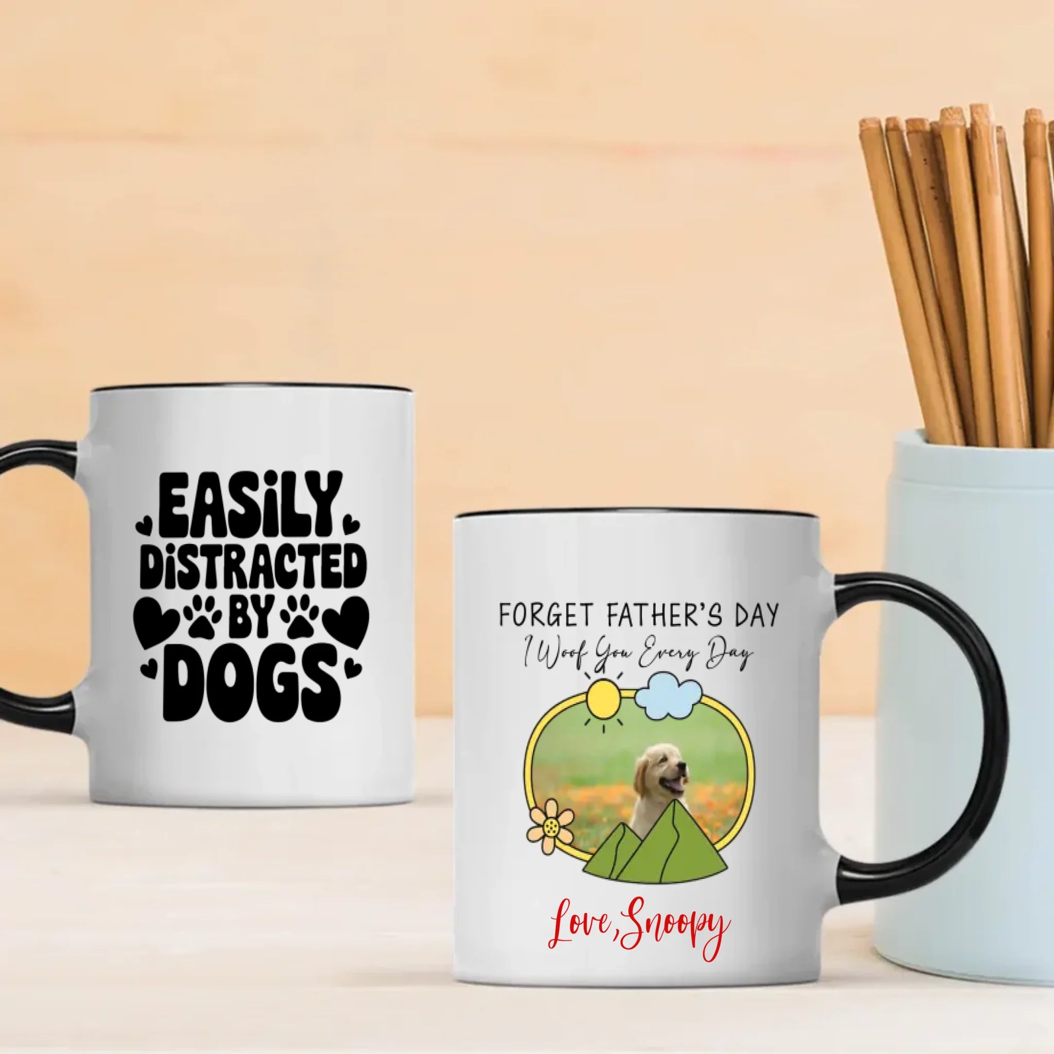 Personalized Dog Mug – “I Woof You Everyday” Cute Coffee Cup for Dog Lovers – 89Prints
