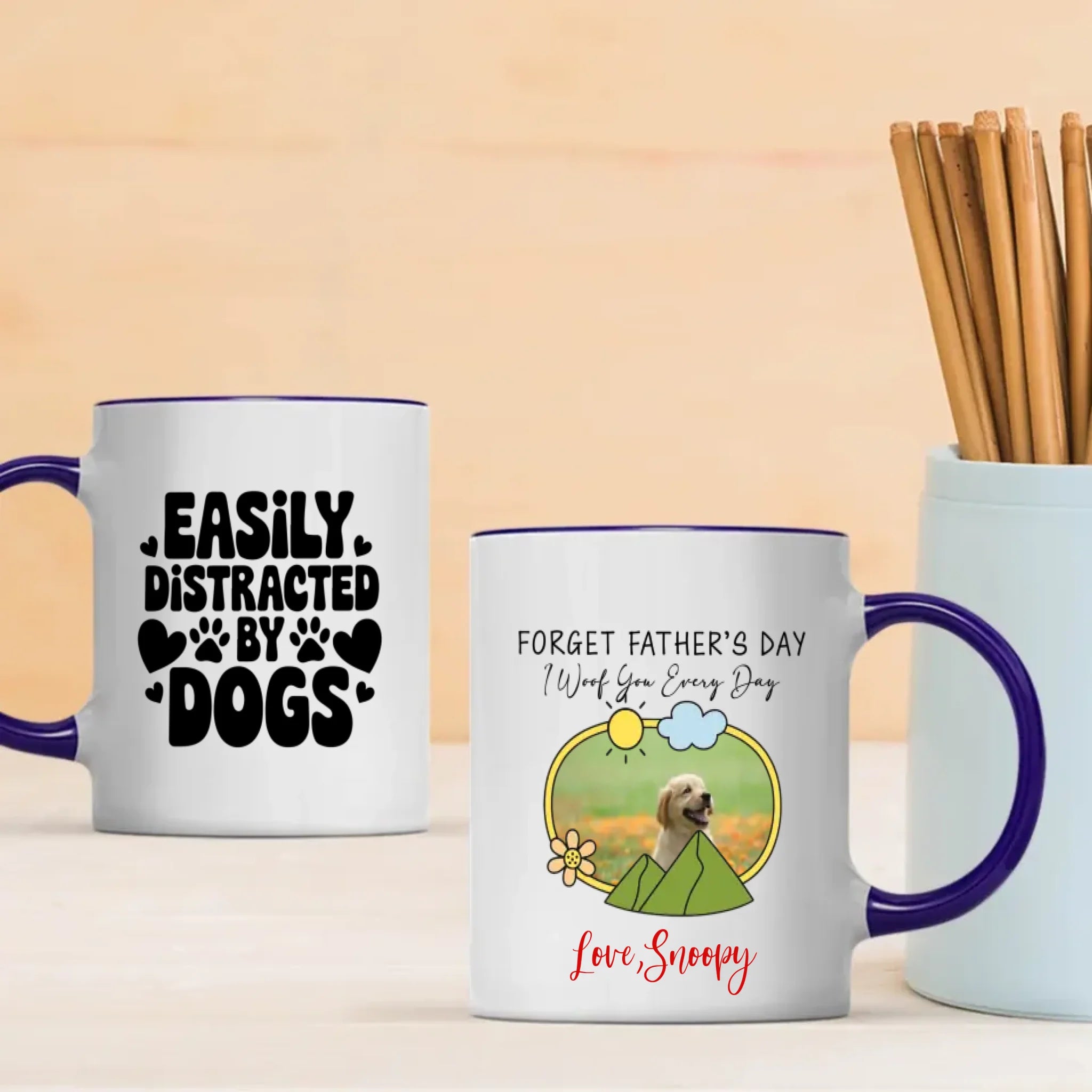 Personalized Dog Mug – “I Woof You Everyday” Cute Coffee Cup for Dog Lovers – 89Prints