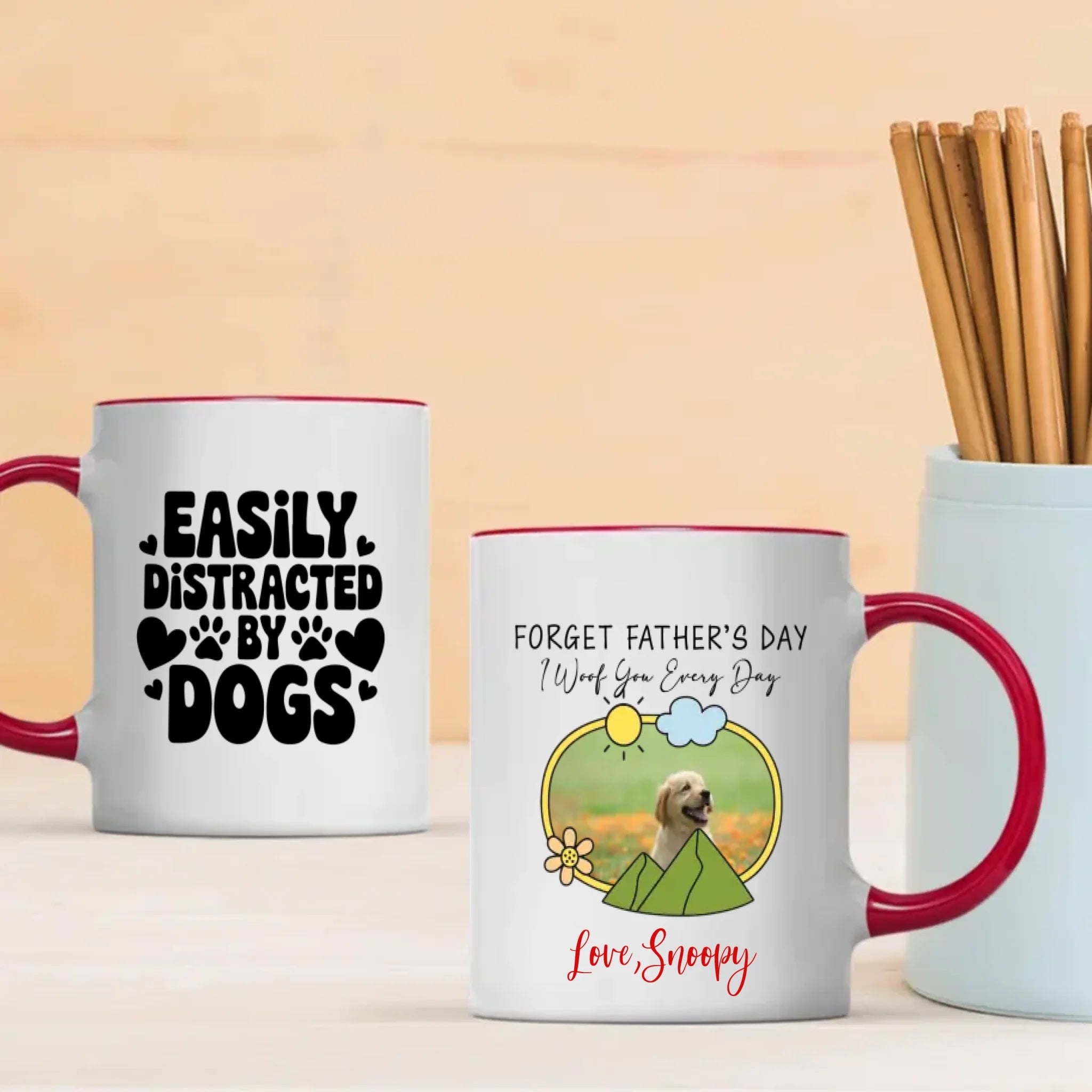 Personalized Dog Mug – “I Woof You Everyday” Cute Coffee Cup for Dog Lovers – 89Prints