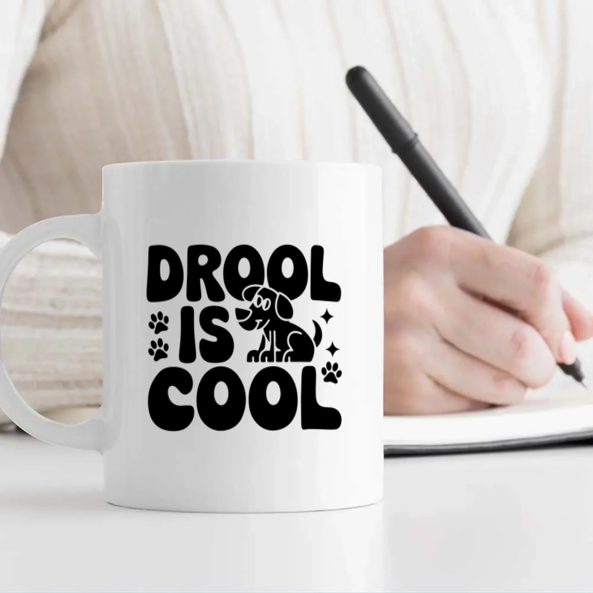 Personalized Dog Mug – “Drool Is Cool” Funny Coffee Cup for Dog Lovers – 89Prints