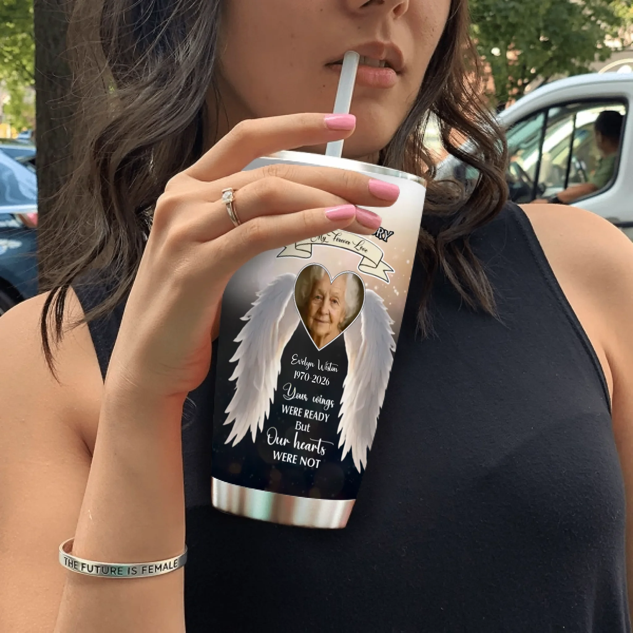 Custom Grandparent Memorial Tumbler – In Loving Memory of Grandma - 89Prints
