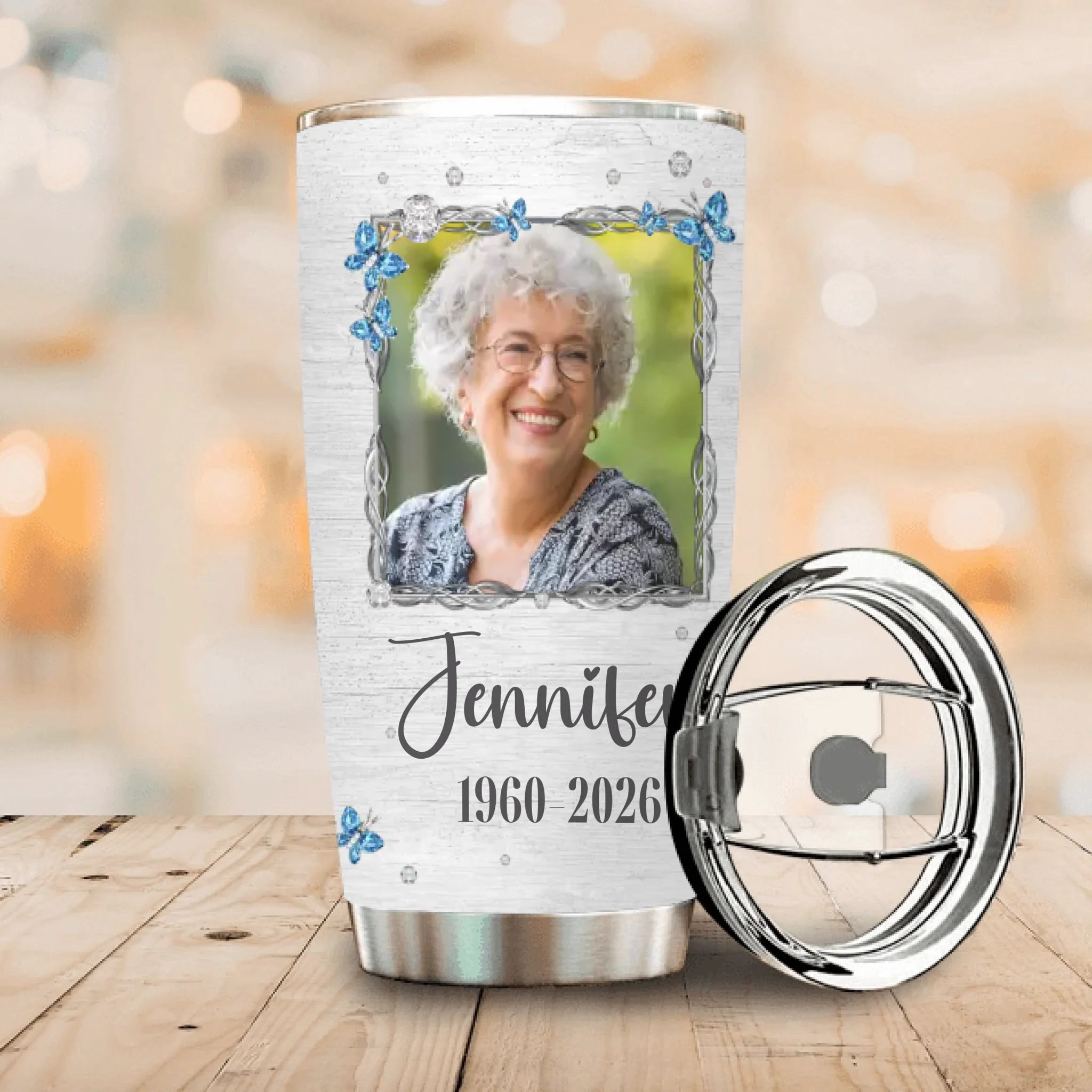 Custom Grandma Memorial Tumbler – The Moment Your Heart Stopped, Mine Changed Forever - 89Prints