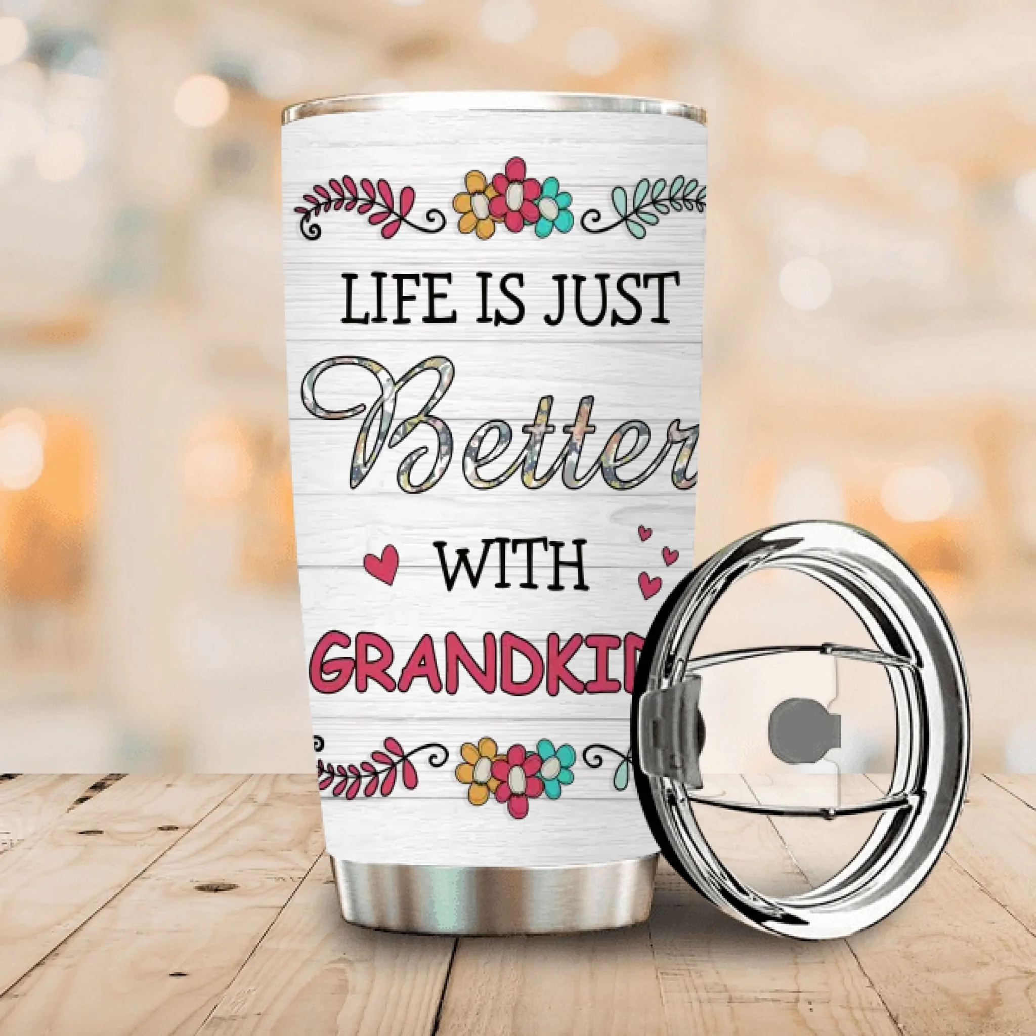 Blessed to Be Called Grandma – Custom Tumbler with Grandkids’ Names - 89Prints