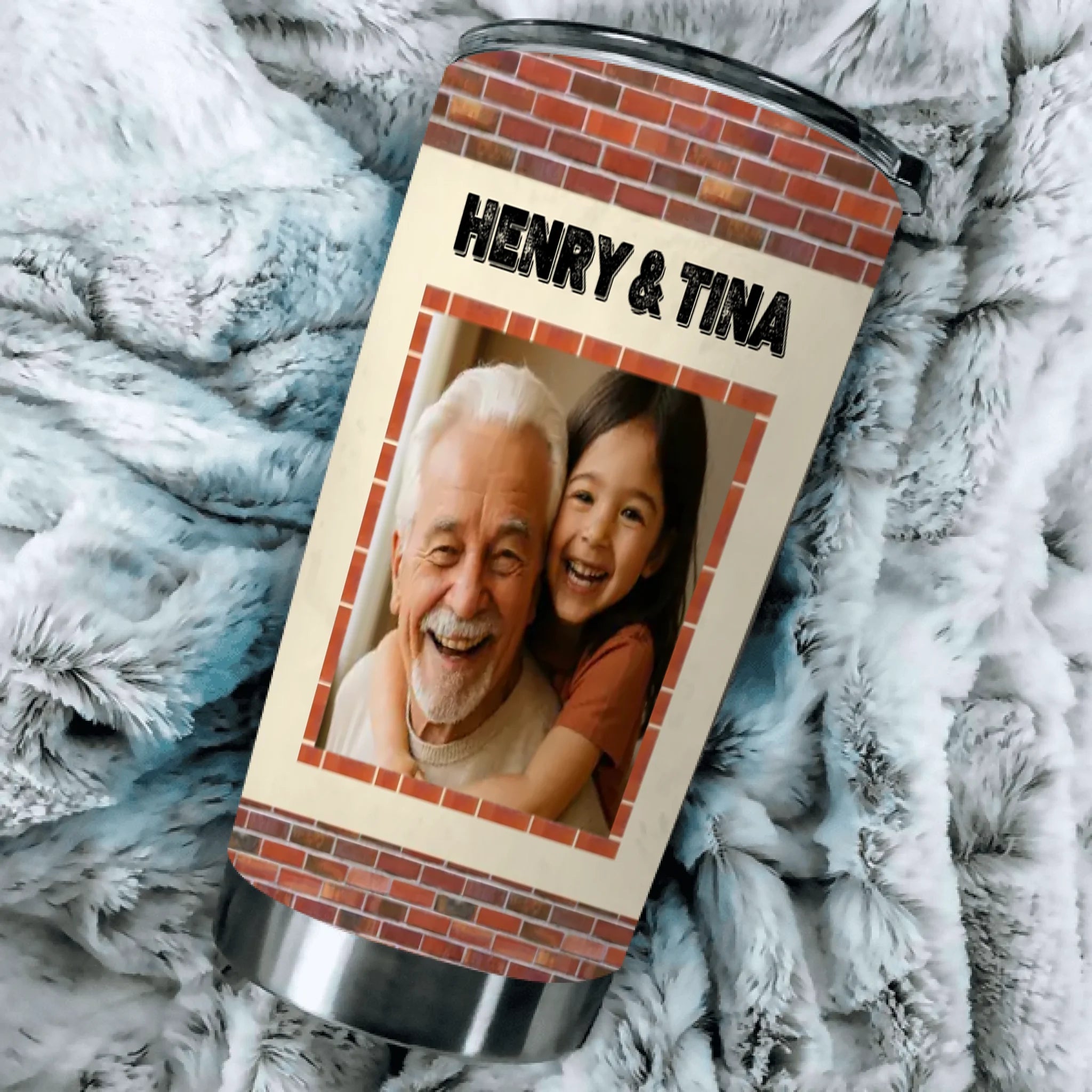 Papa Tumbler – “Partner in Crime” Funny Gift from Granddaughter or Grandson - 89Prints