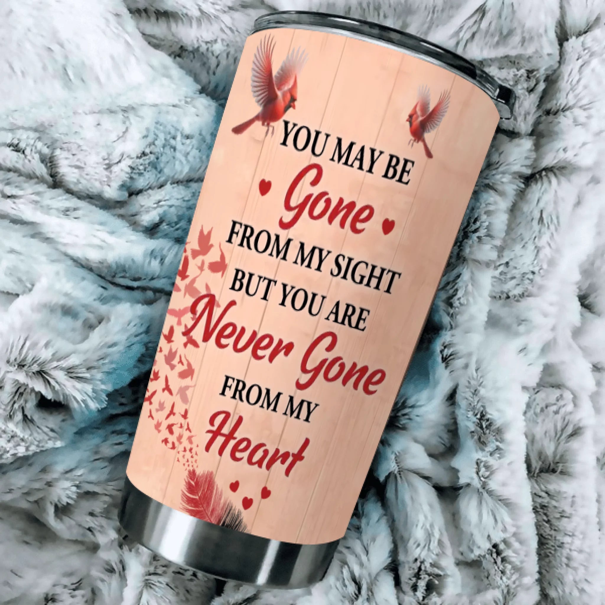 Cardinal Memorial Tumbler – Forever in My Heart Personalized Gift - 89Prints