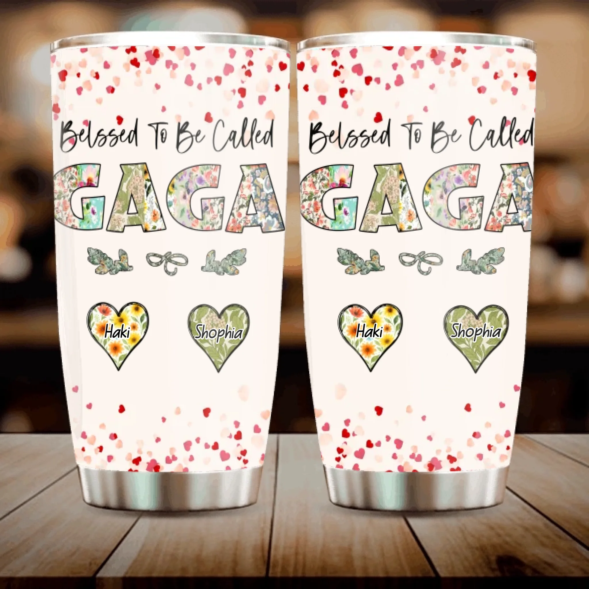 Custom Grandma Tumbler Blessed To Be Called GAGA – Personalized Gift with Names – 89Prints