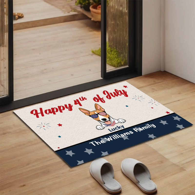 4th of July Home Decor – Personalized Patriotic Doormat - 89Prints