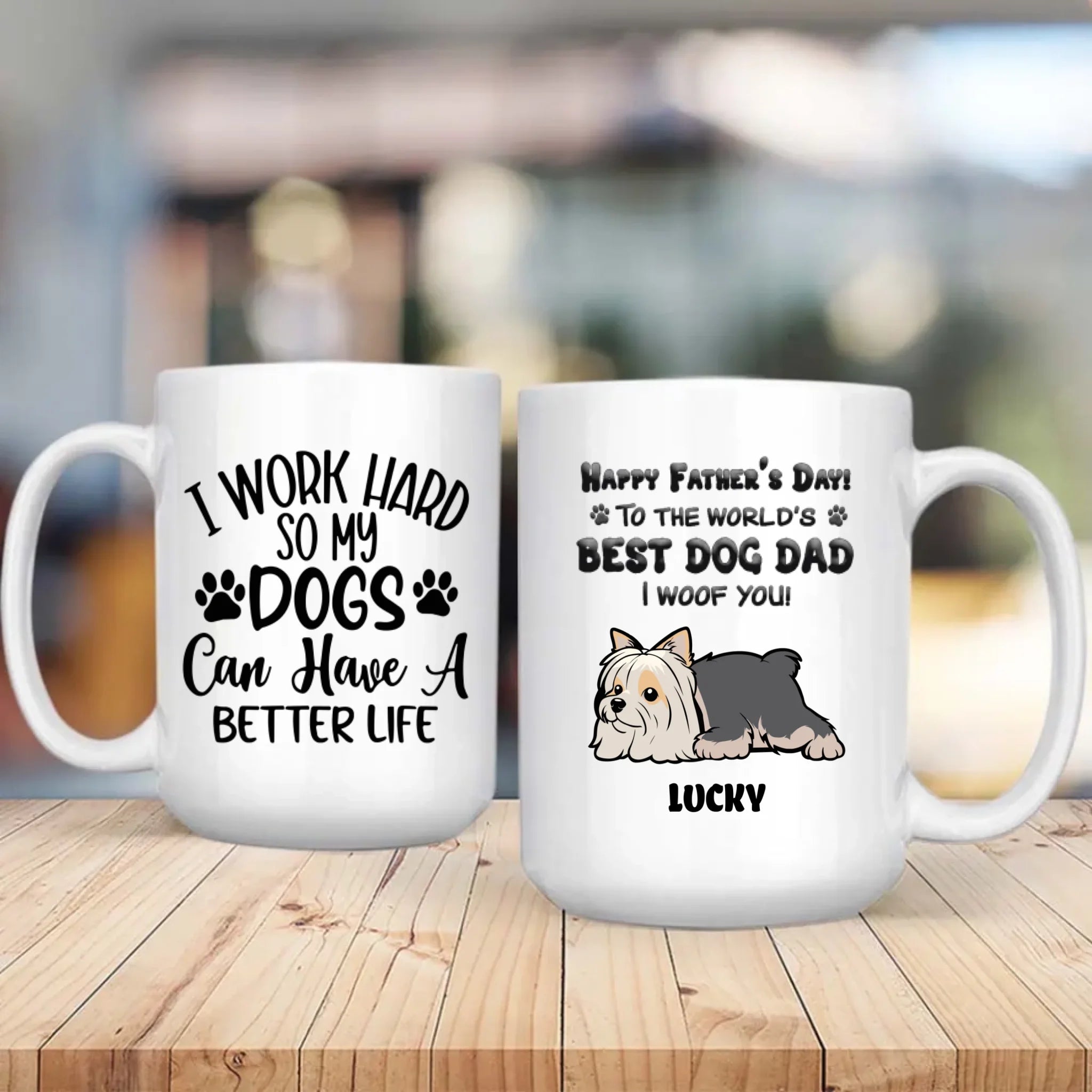 Happy Father’s Day to the World’s Best Dog Dad Mug – Cute Gift from the Dog – 89Prints