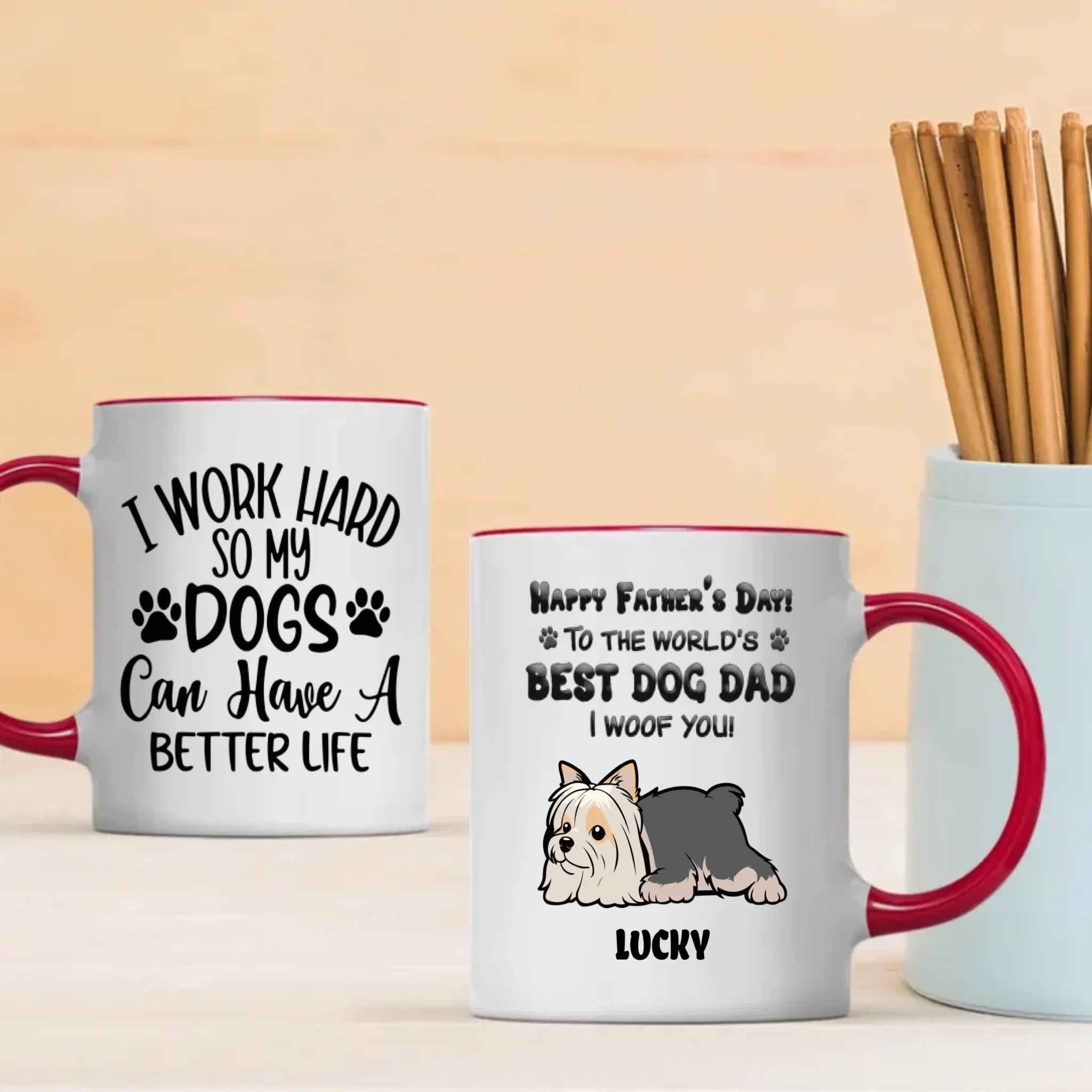 Happy Father’s Day to the World’s Best Dog Dad Mug – Cute Gift from the Dog – 89Prints