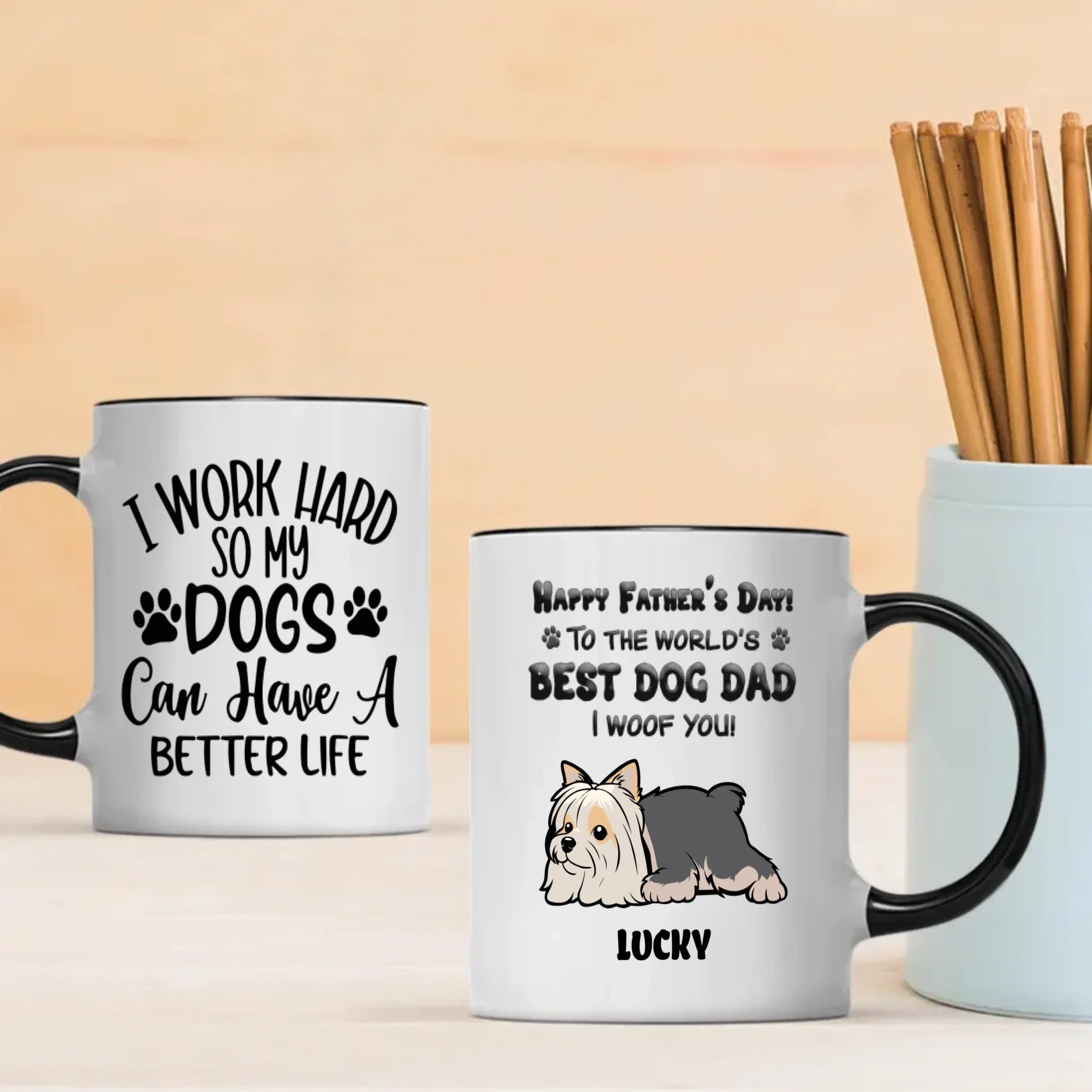 Happy Father’s Day to the World’s Best Dog Dad Mug – Cute Gift from the Dog – 89Prints
