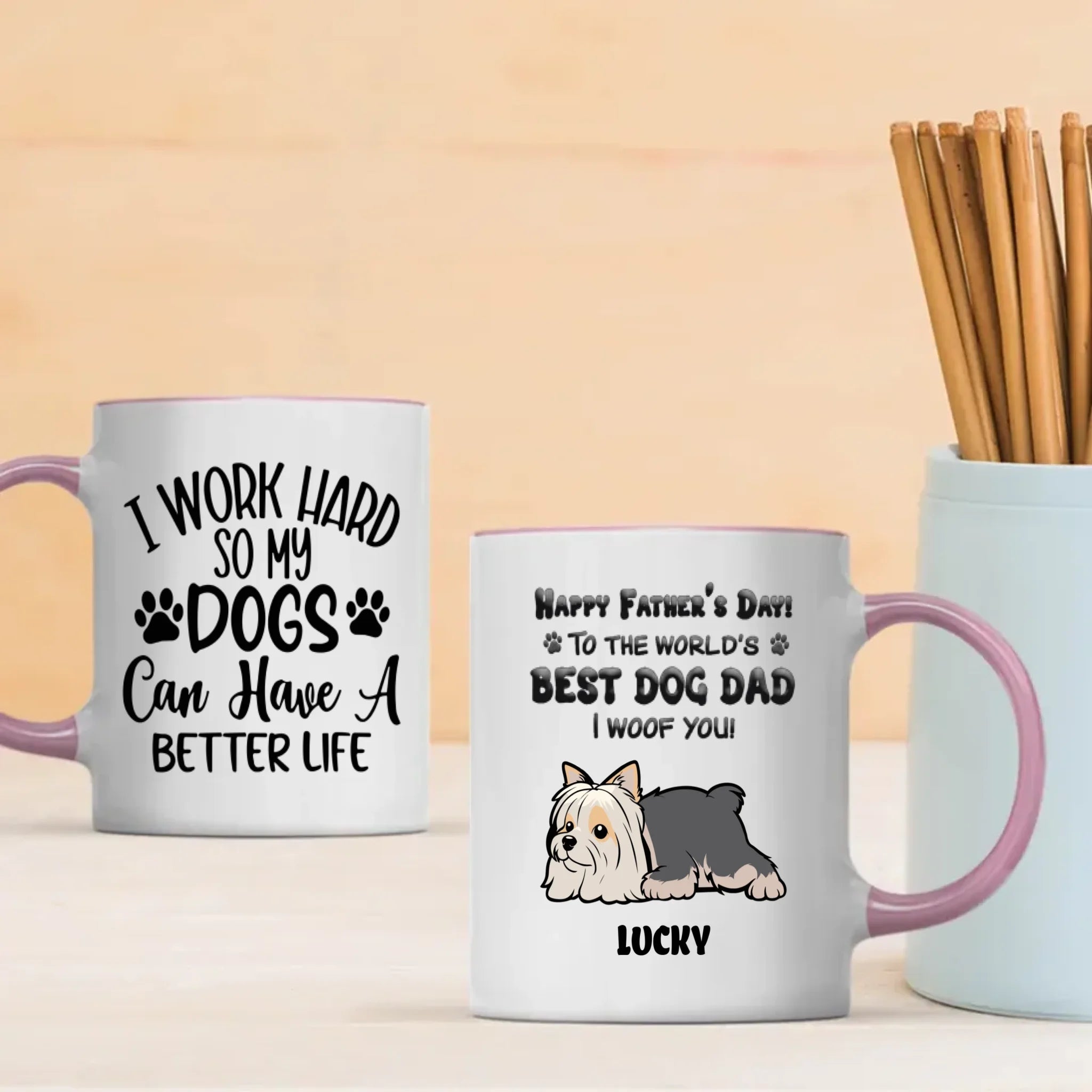 Happy Father’s Day to the World’s Best Dog Dad Mug – Cute Gift from the Dog – 89Prints