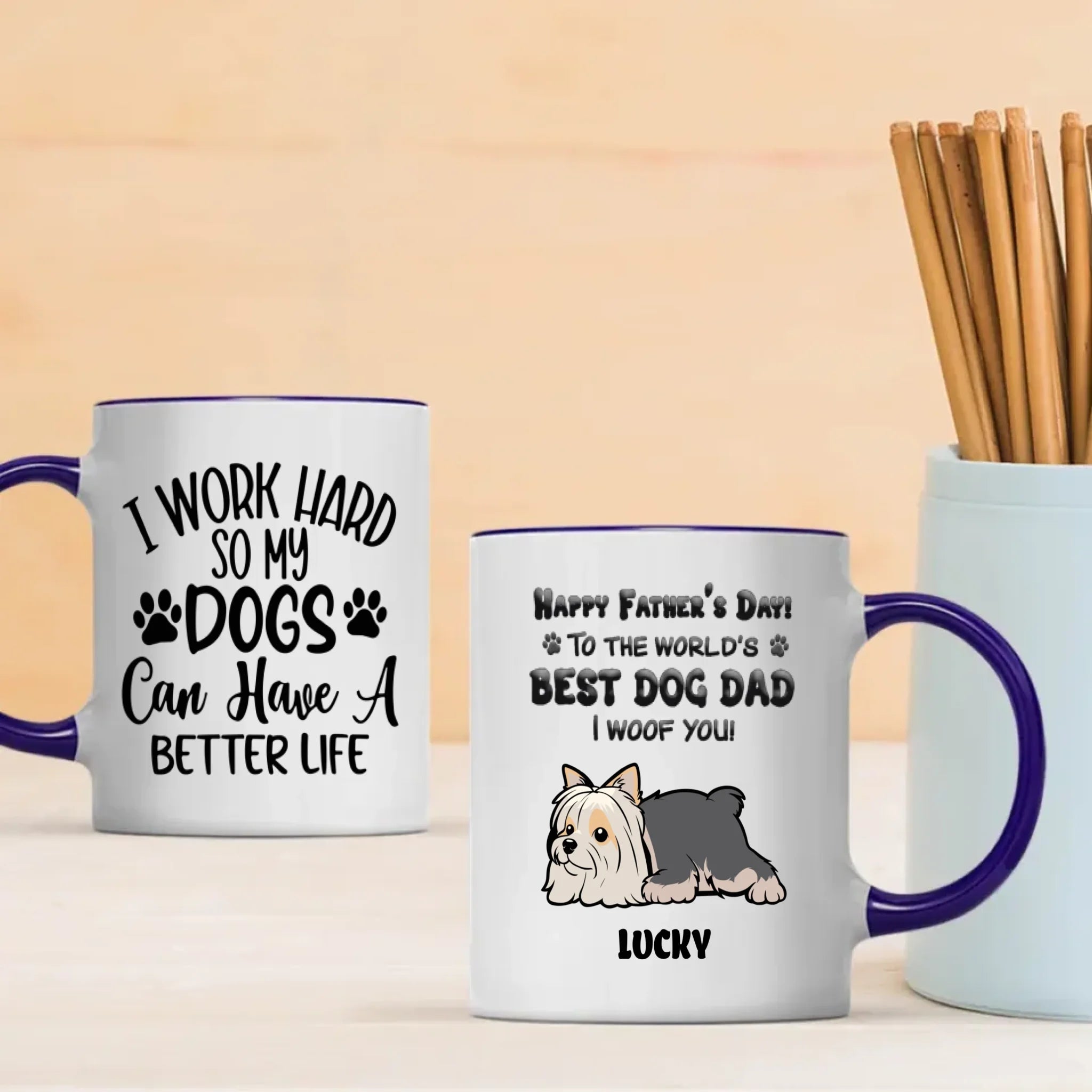 Happy Father’s Day to the World’s Best Dog Dad Mug – Cute Gift from the Dog – 89Prints