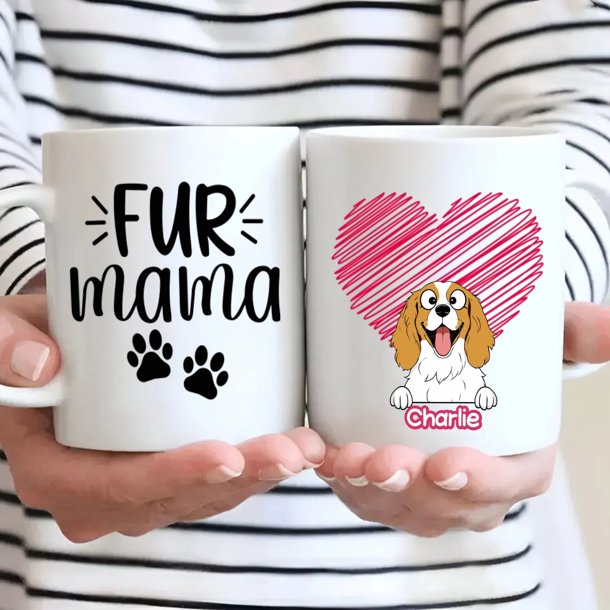 Funny “Fur Mama” Dog Mug – Custom Dog Breed – Cute Gift for Proud Pet Moms – 89Prints