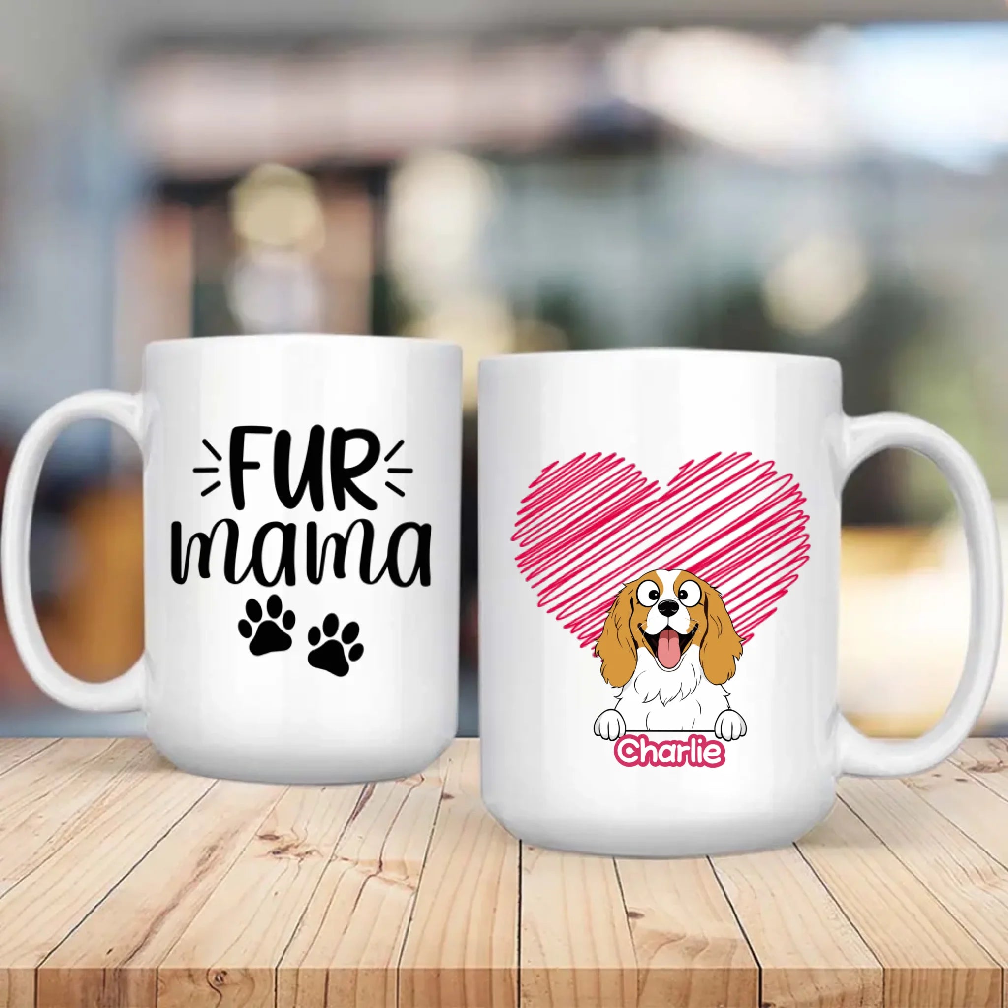 Funny “Fur Mama” Dog Mug – Custom Dog Breed – Cute Gift for Proud Pet Moms – 89Prints
