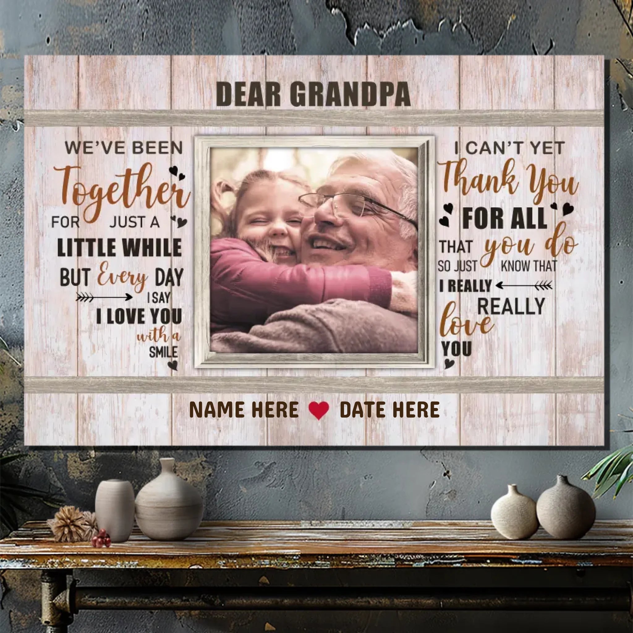 Customizable Canvas for Grandpa: A Unique Gift of Love At 89Prints