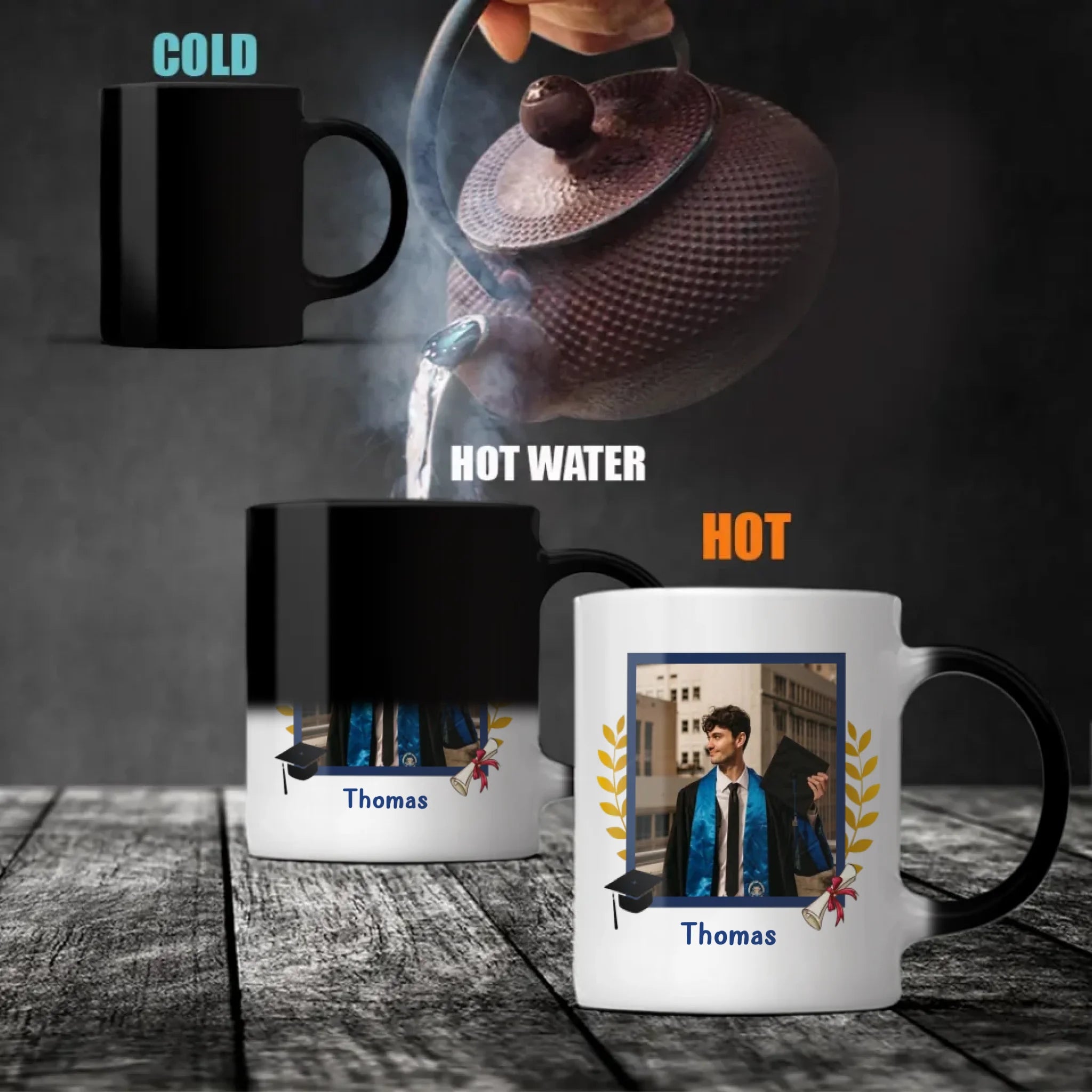 Graduation Gift Mug – Elegant Personalized Gift with Heartfelt Wishes for Success – 89Prints