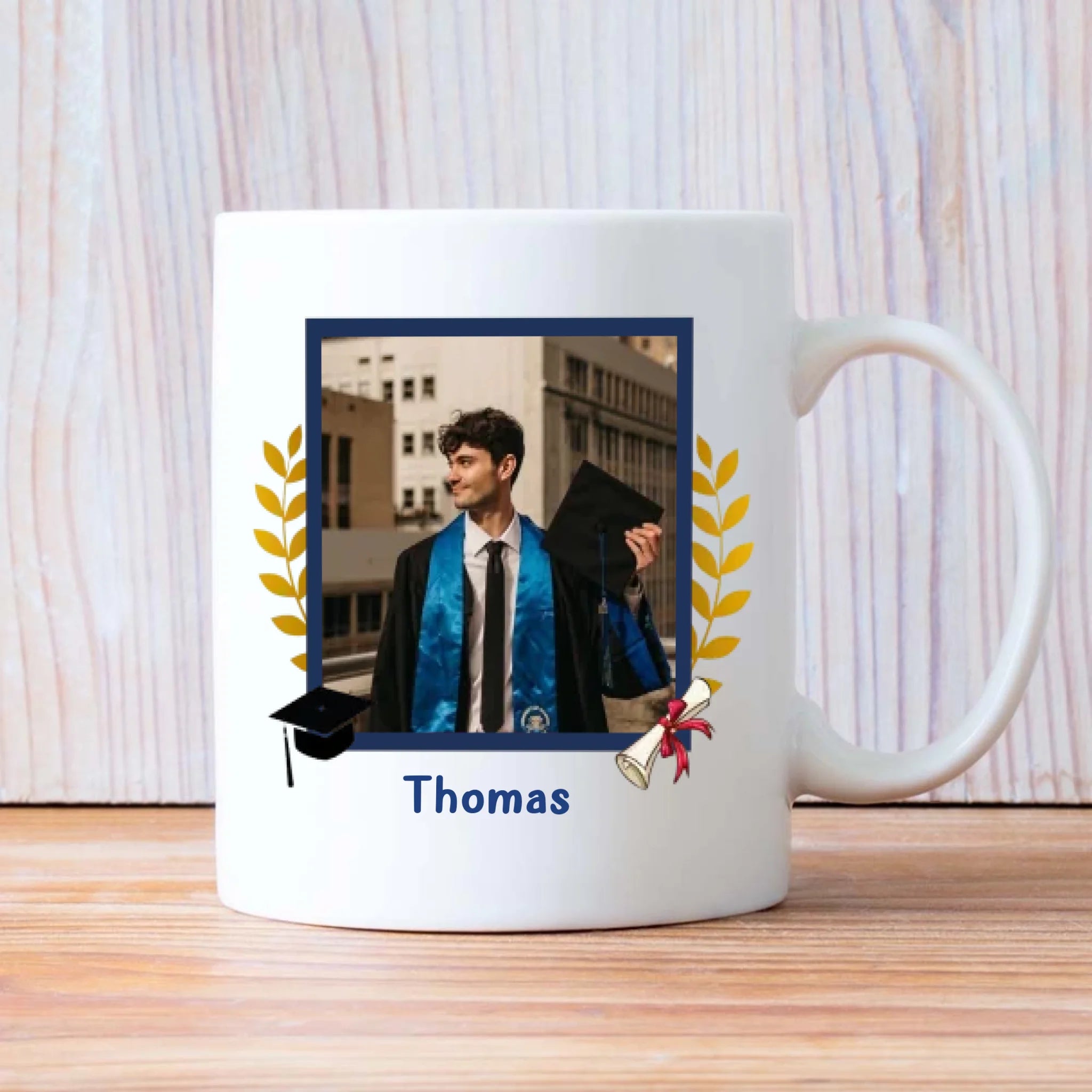 Graduation Gift Mug – Elegant Personalized Gift with Heartfelt Wishes for Success – 89Prints