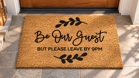 be our guest welcome mat 