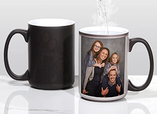 Black color-changing mugs