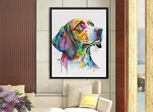 colorful dog canvas thumbnail