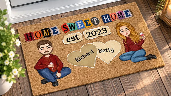Chibi Doormat for Couples: A Unique Touch to Your Home