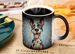 Dog color changing mugs