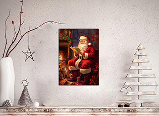 Festive Christmas Canvas Wall Art: Large And Lighted Prints