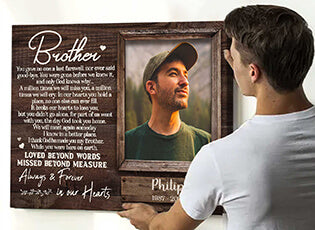 Memorial gifts for loss of brother