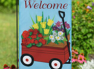 mini DIY garden flag for planters	