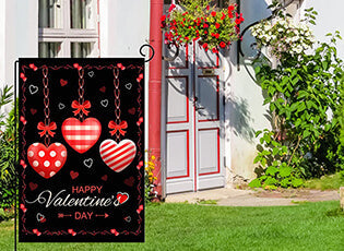 valentine garden flag