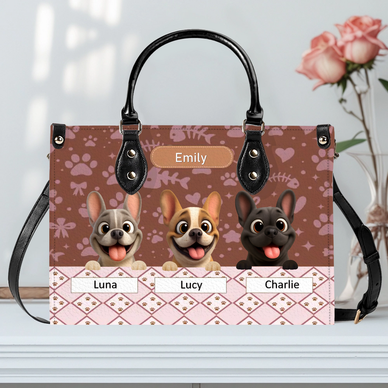 Customized Frenchie Handbag – Cute Dog Portrait Purse For Dog Mom